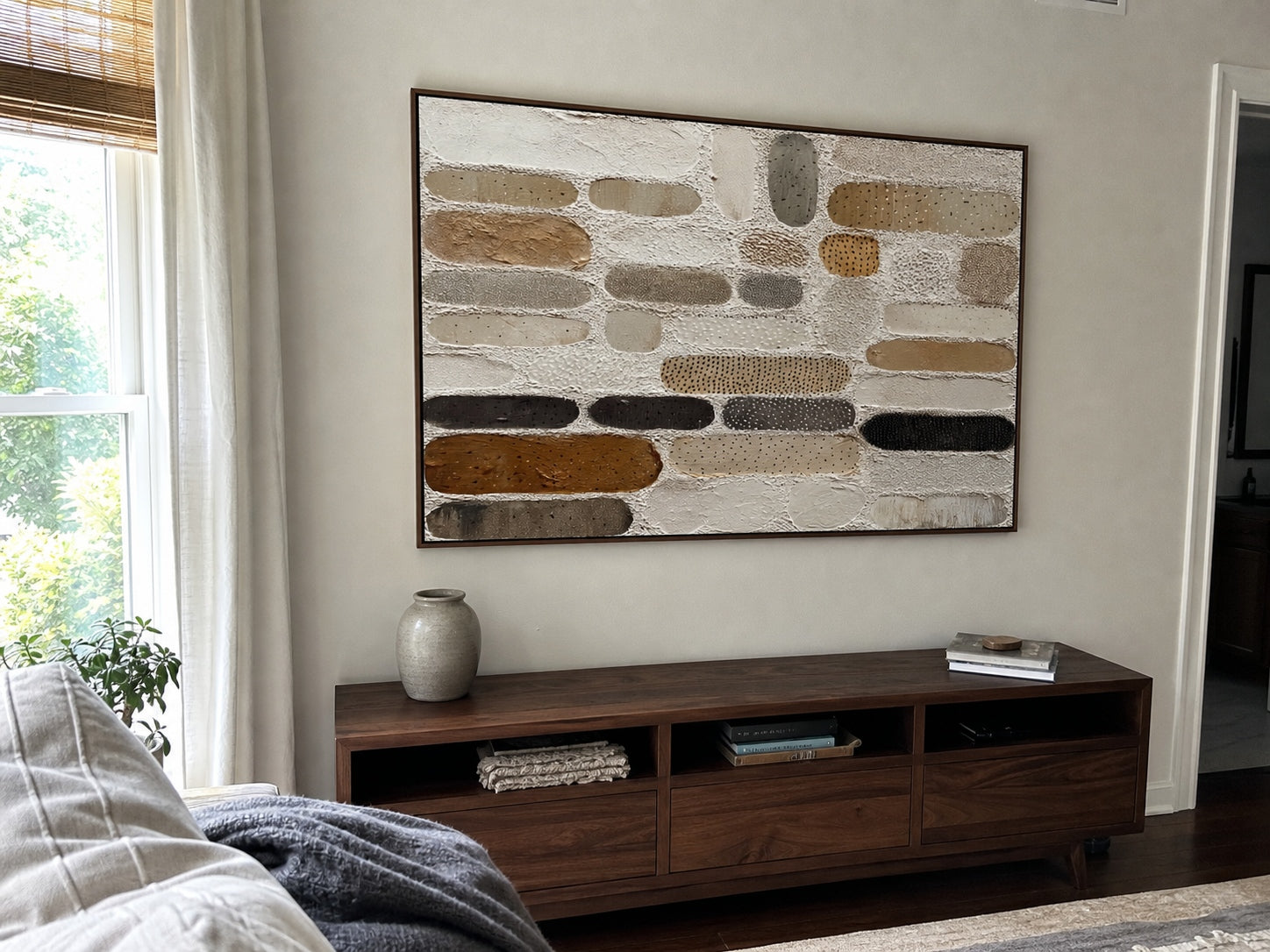 How to Layer Original Oil Paintings in a Collected Home: Texture, Pattern, and Refined Maximalism