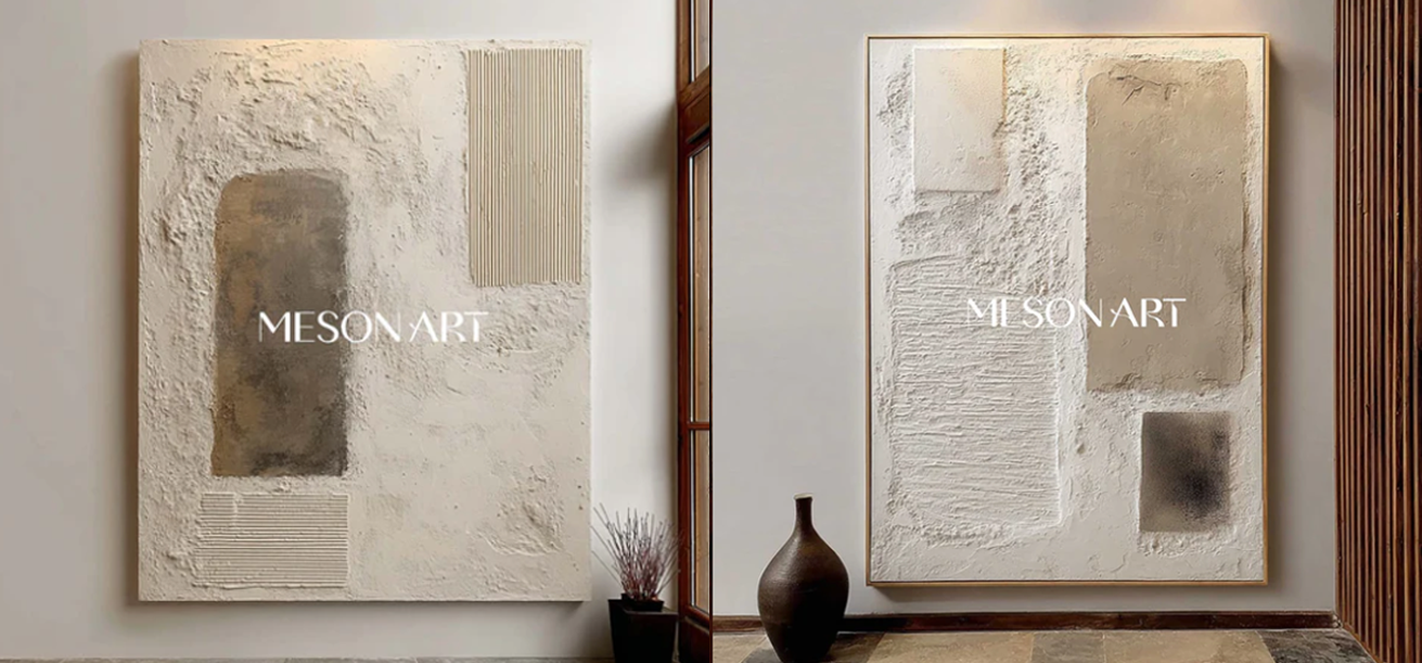 Easy Ways to Decorate with Wabi-Sabi Plaster Texture Paintings