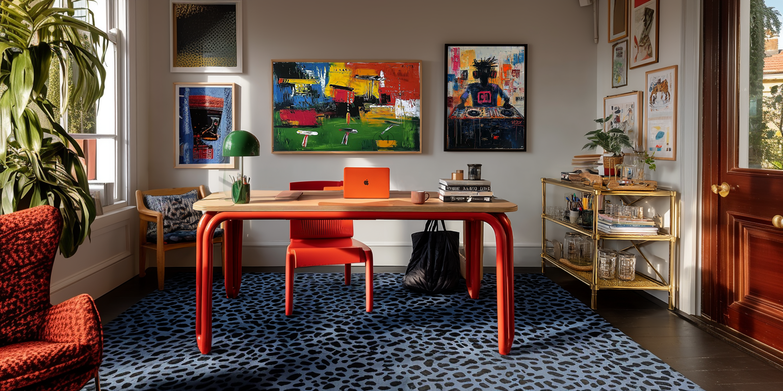 6 Strategies for a Color-Drenched Entryway with Vibrant Oil Paintings