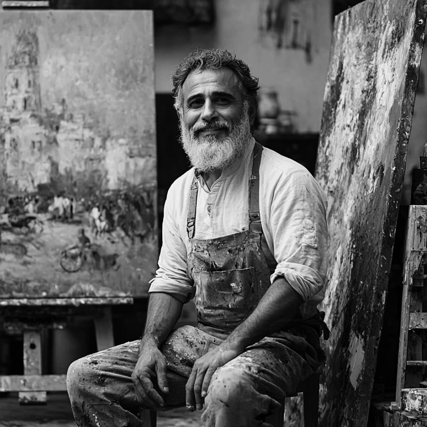 Qasim Ibn is an artist from Dubai, UAE, currently living in the United States. He has traveled all over the world and finally found his own artistic style. This style is called "Ibn Art"