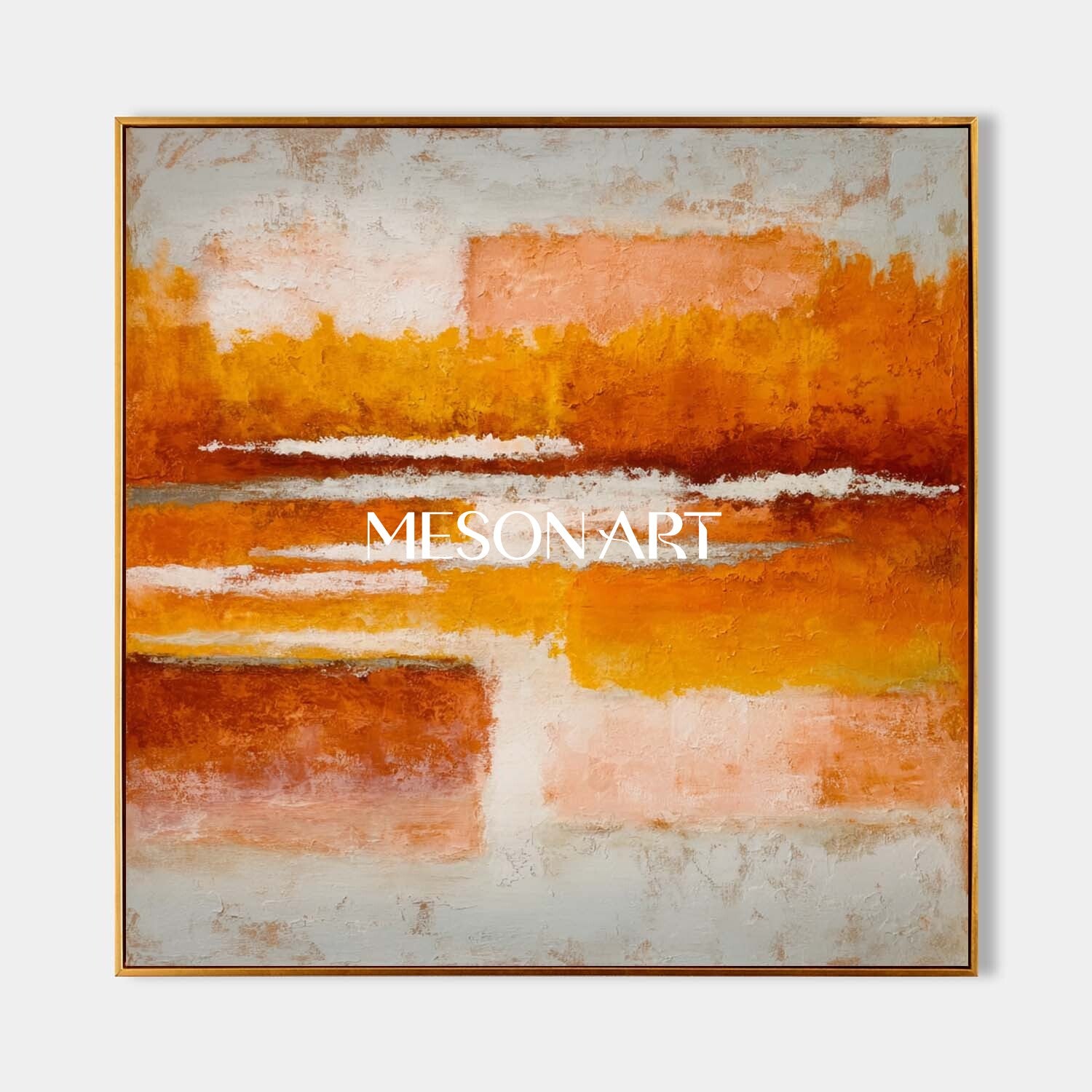 Abstract Fall Wall Art Autumn Color Large Textured Landscape Canvas
