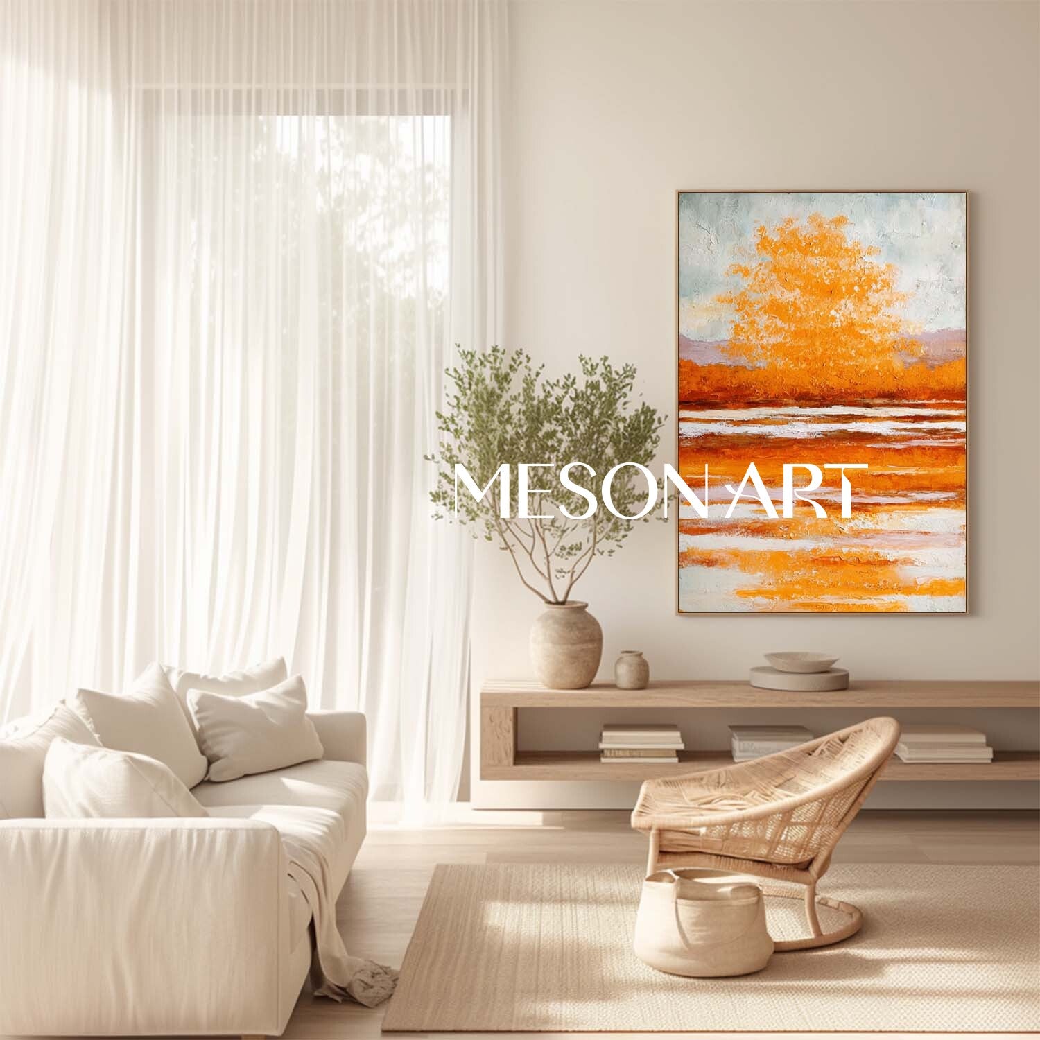 Autumn Colors Fall Art Cozy Wall Art Canvas for Fall Home Decor