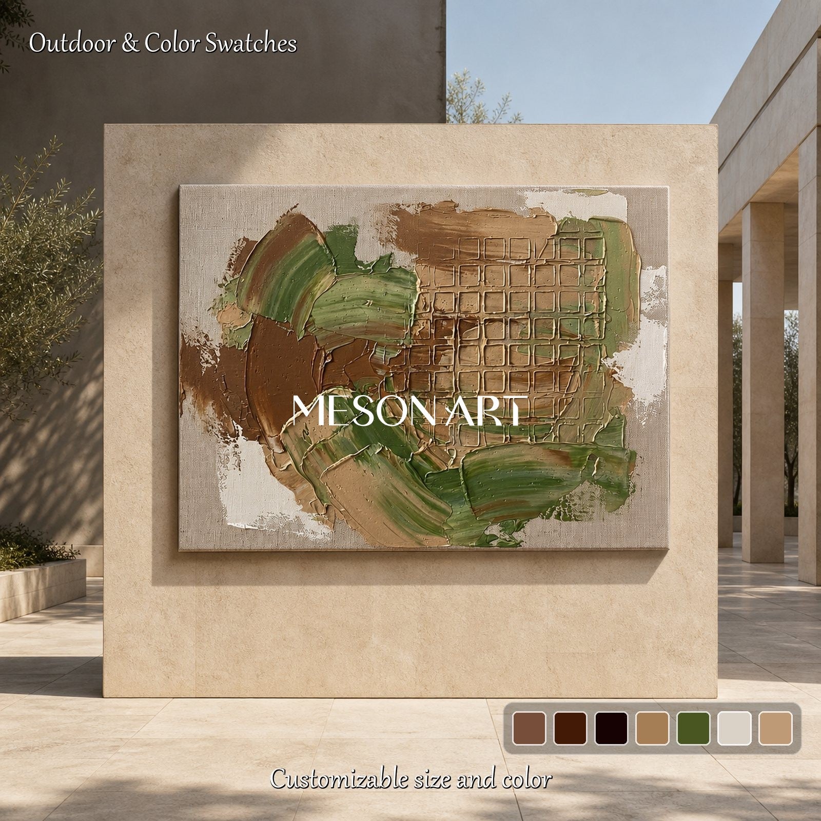 Minimalist Abstract Art With Textured Relief For Modern Home Decor