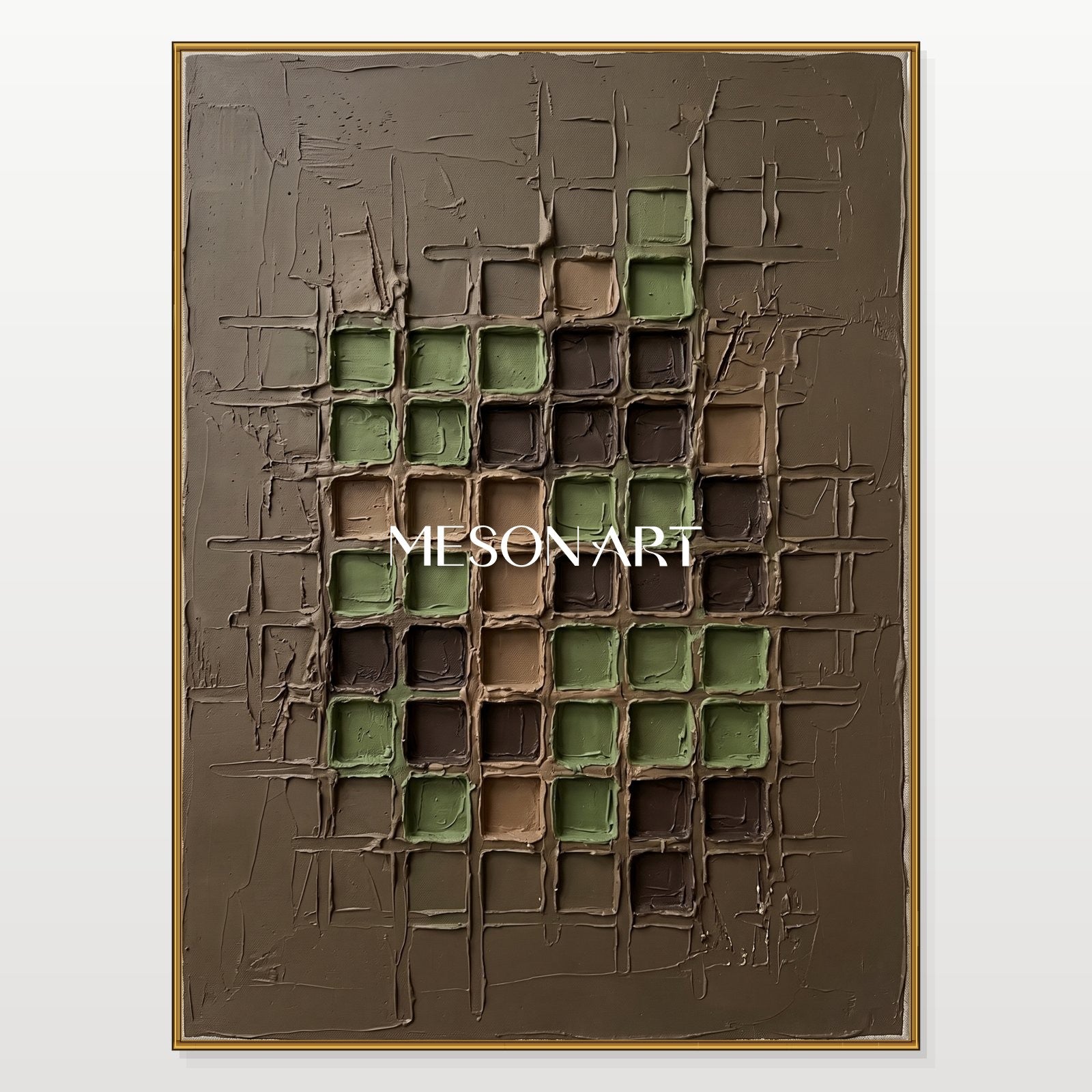 Minimalist Geometric Abstract Art With Textured Relief For Living Room And Office Decor