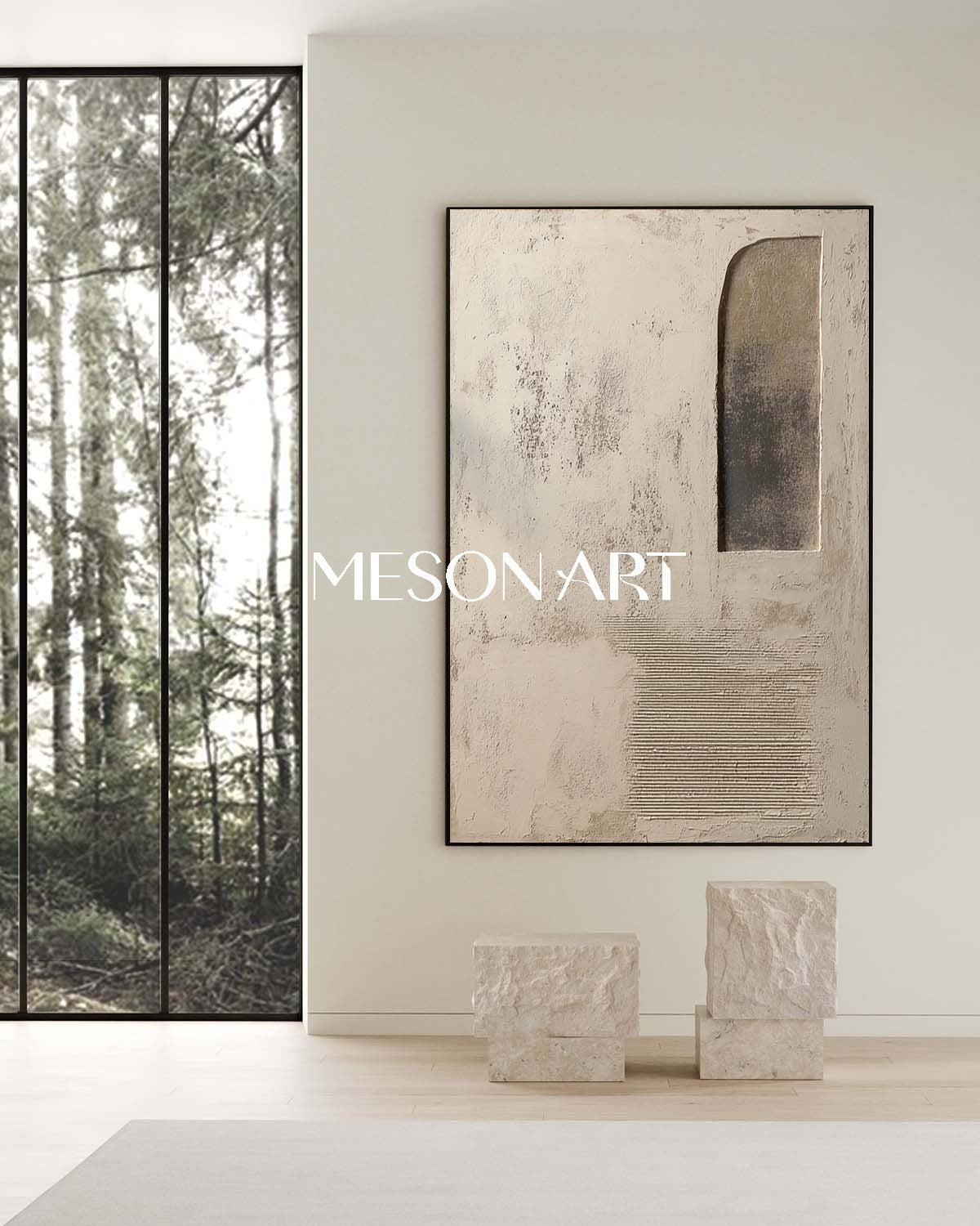 Large 3D Sand Wall Art Decoration Sand Texture Painting Sand Abstract Canvas Art