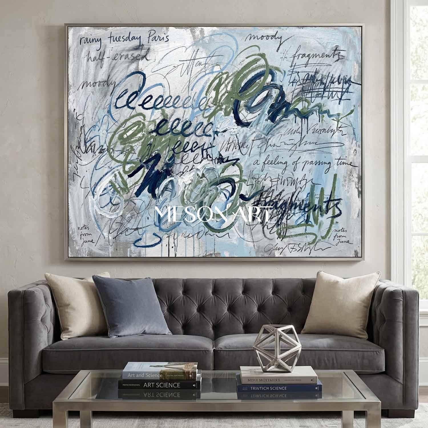 Commission Handmade Painting Luxury Office Graffiti Art Above Couch