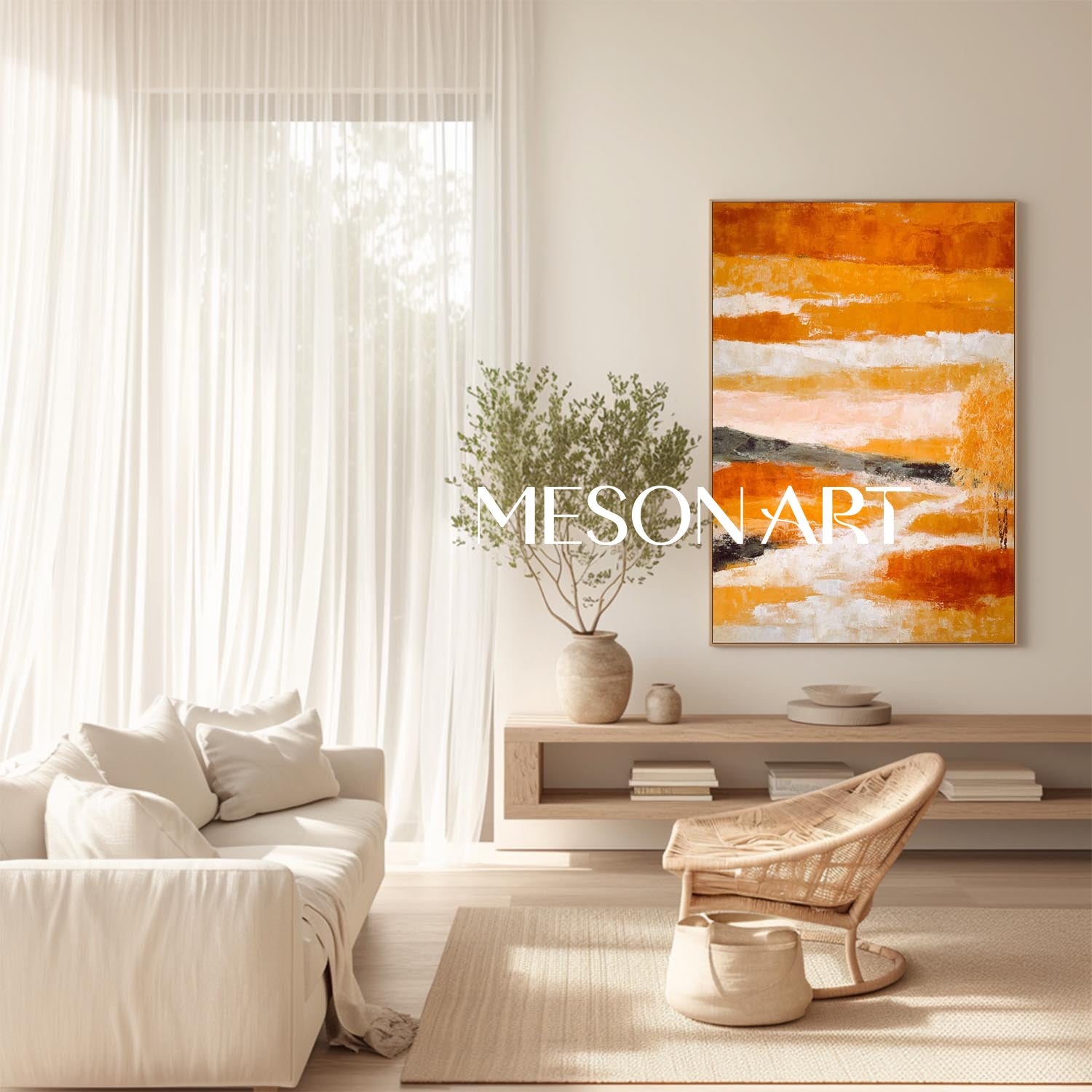 Autumn Colors Wall Art Fall Home Decor Canvas for Cozy Interiors