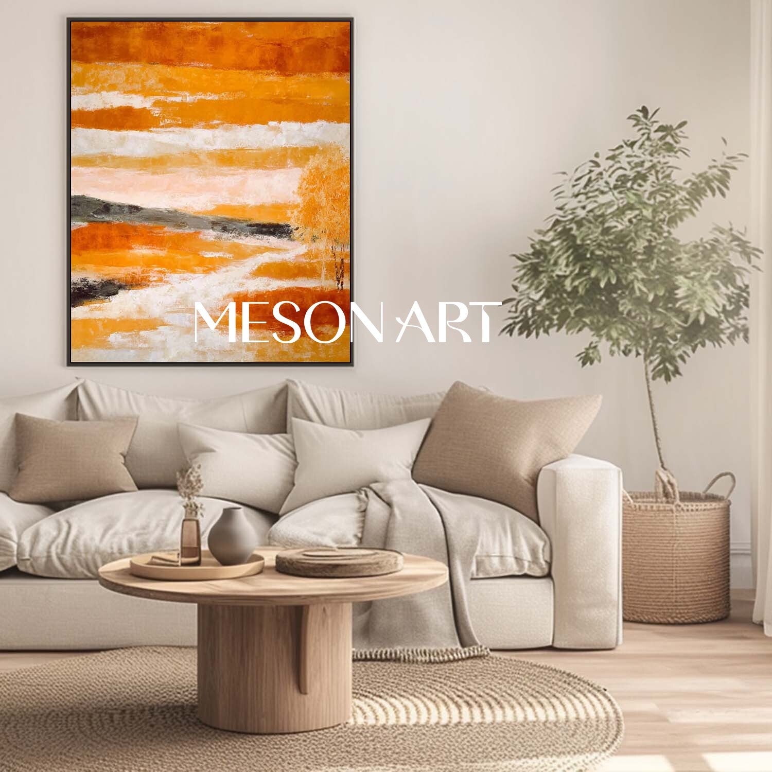 Autumn Colors Wall Art Fall Home Decor Canvas for Cozy Interiors