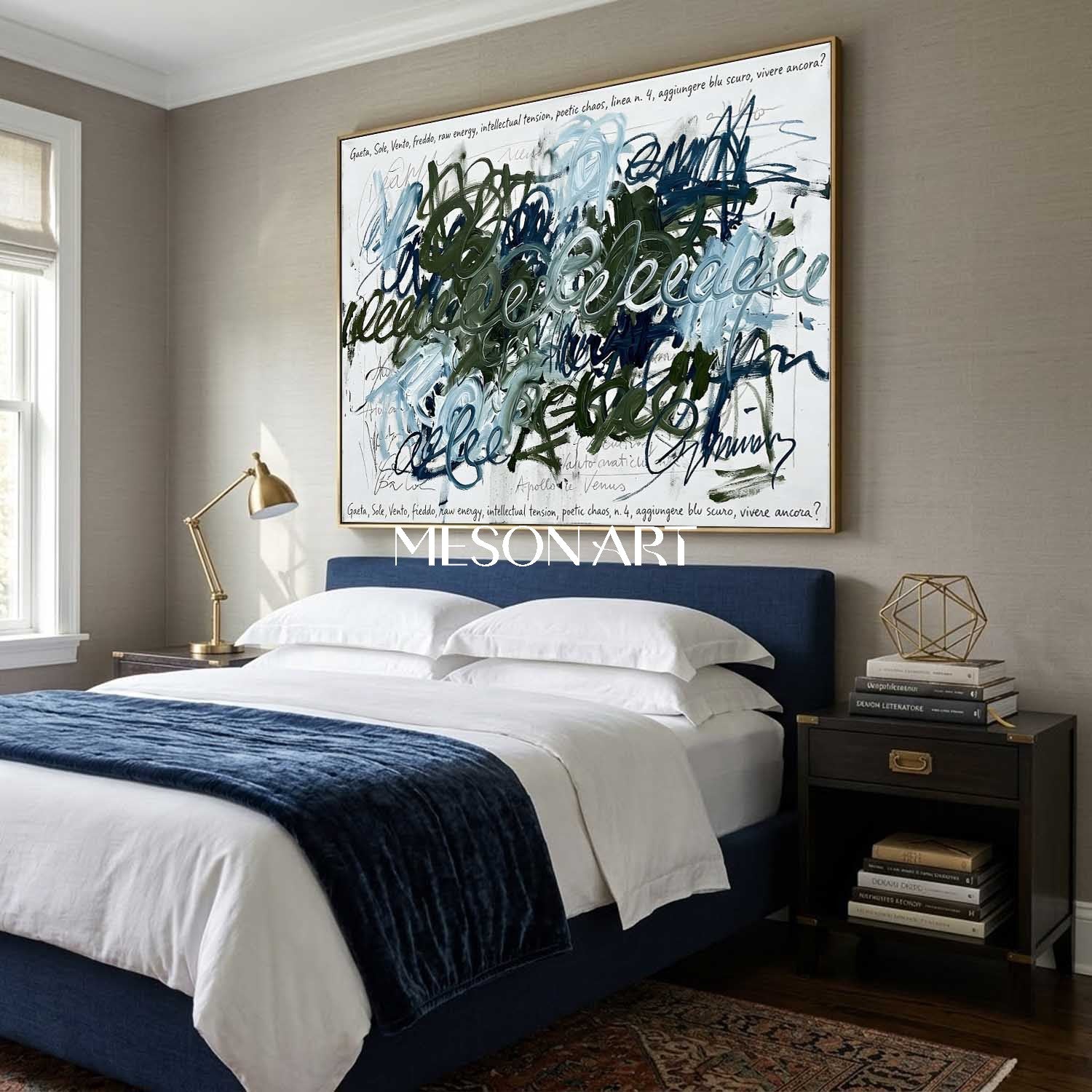 Luxury framed Art For Bathroom Wall Decor Scribble Abstract Painting