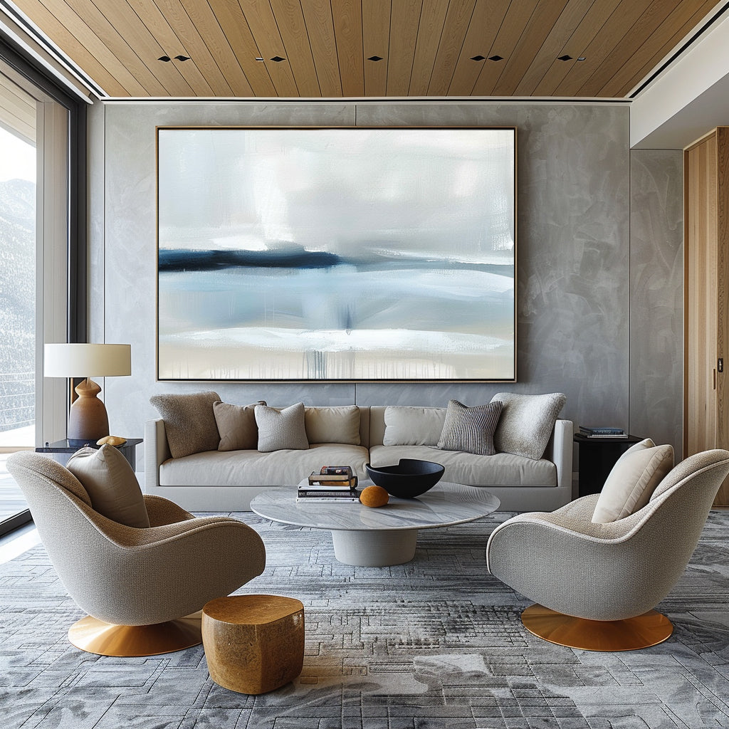 Light Blue Abstract Canvas Art for Sale Light Blue Canvas Wall Art Decor Light Blue Oil Painting