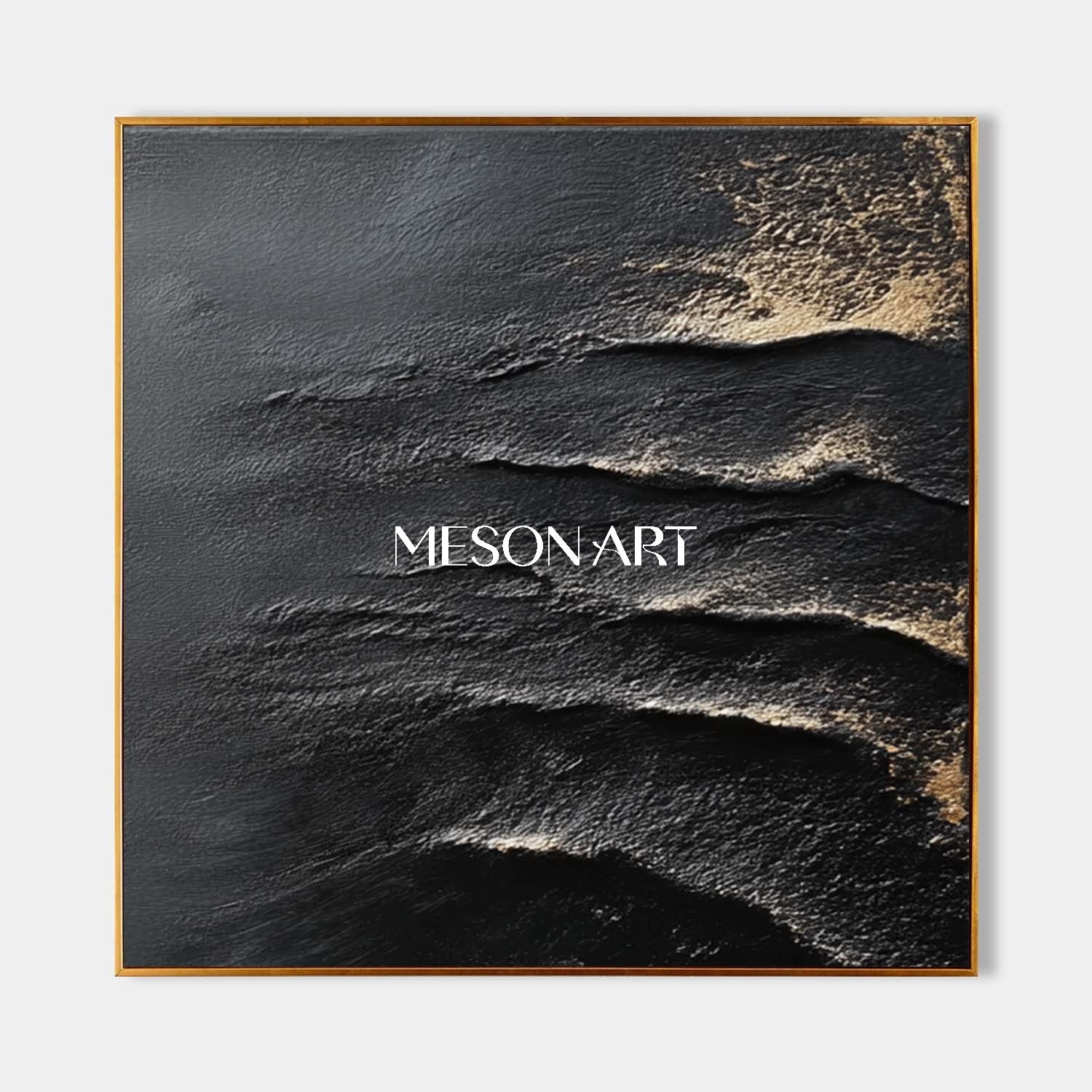 Shop Big Custom Abstract Textured Black Canvas Modern Art for Bedroom