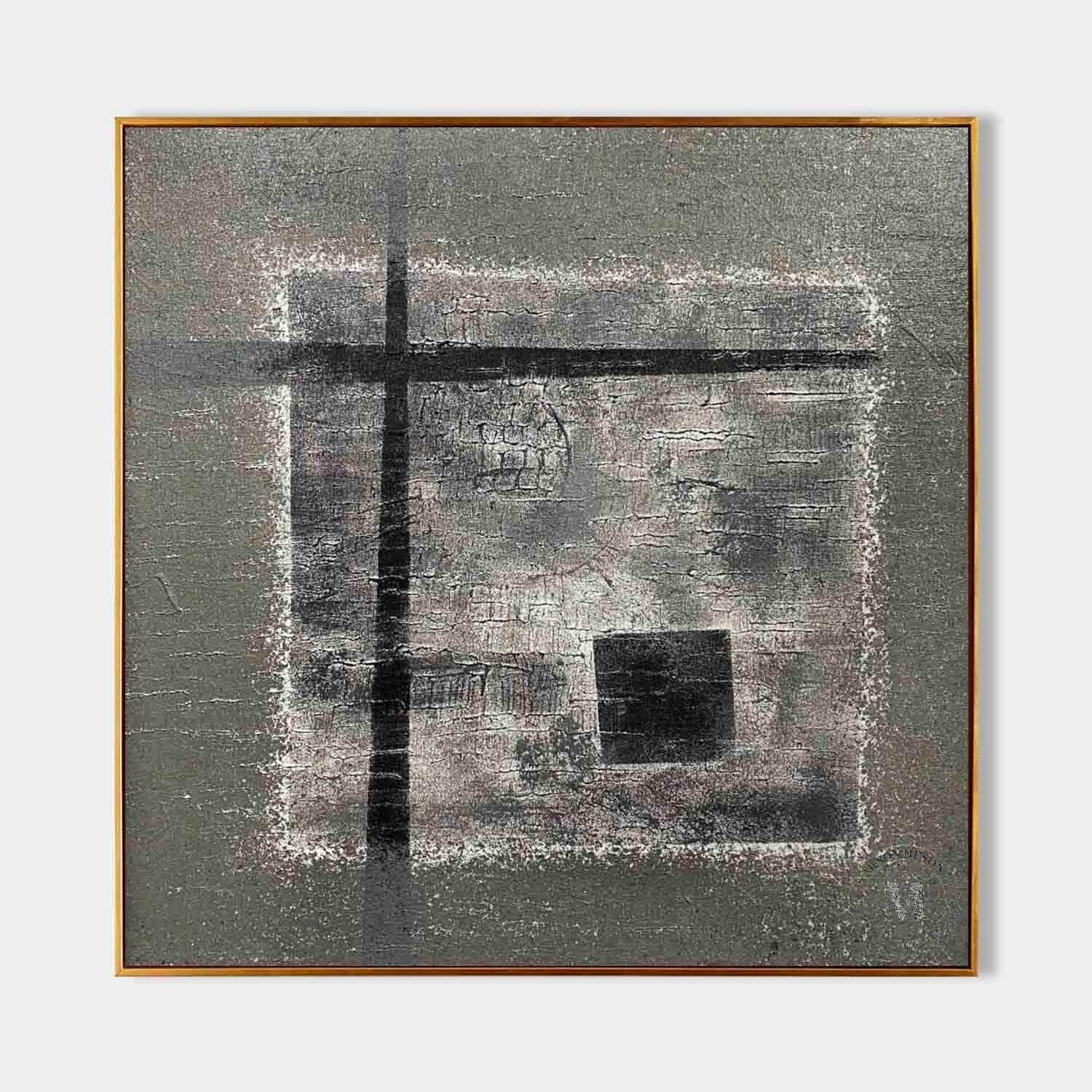 Dark Gray Abstract Art for Sale Dark Gray Abstract Wall Art Decoration Dark Gray Minimalist Painting
