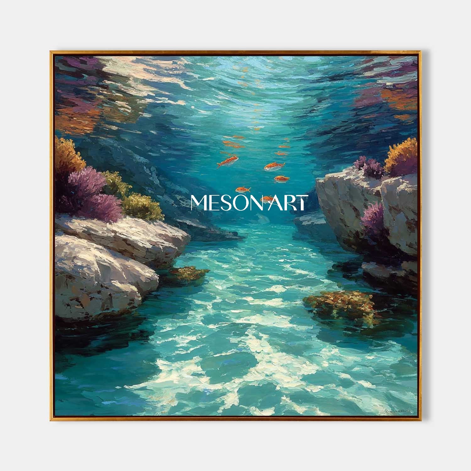 Undersea coral wall art decoration Undersea coral canvas art Undersea coral painting