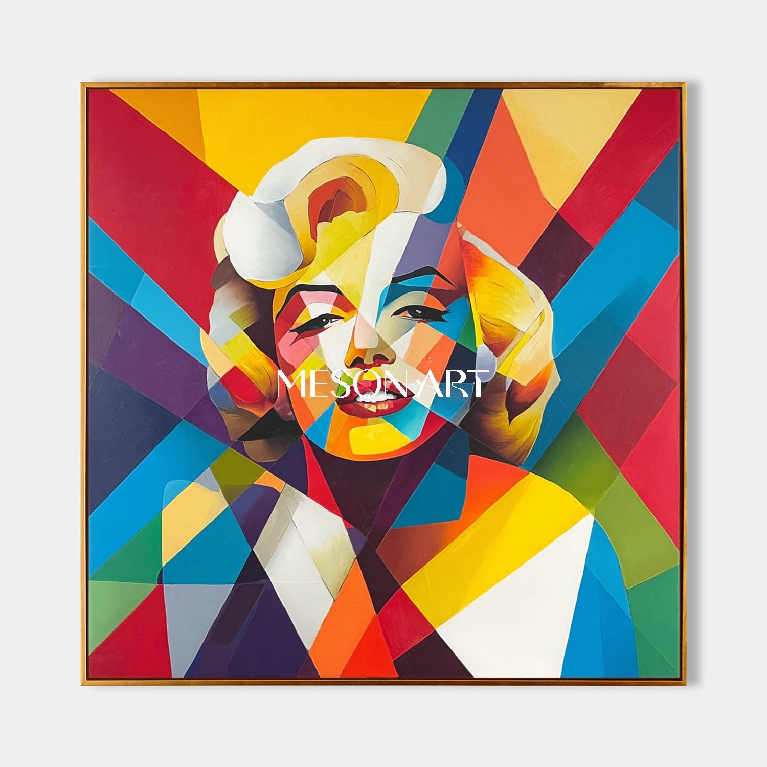 Buy Marilyn Monroe Pop Art Wall Art Colorful Geometric Abstract Canvas