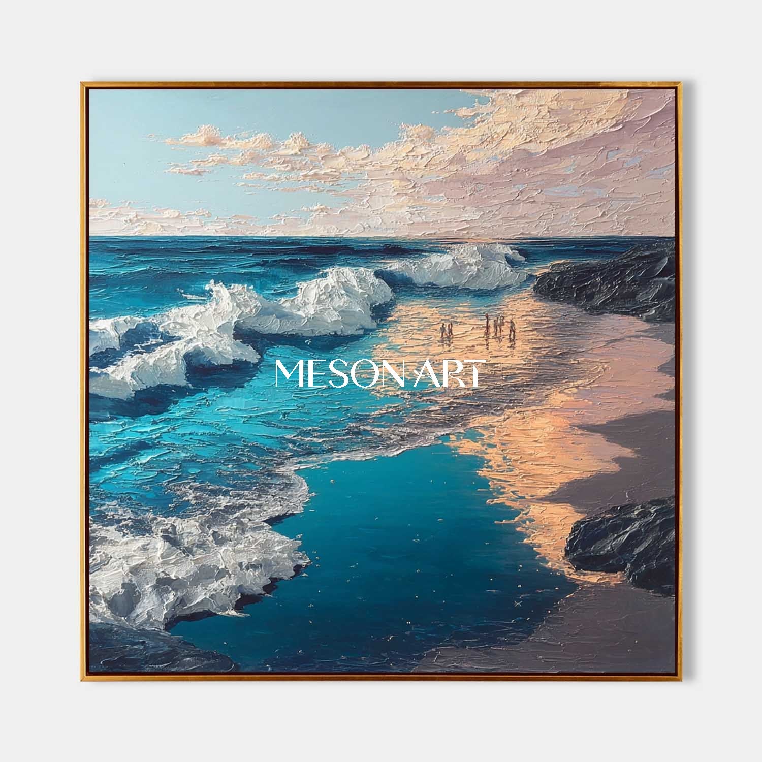 Modern Beach Canvas Art Coastal Living Room Decor Coastal Canvas Art For Sale