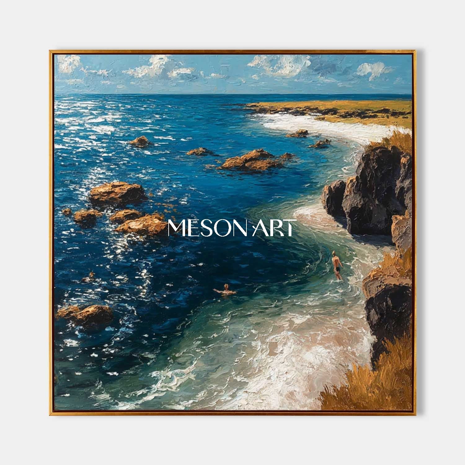 Coastal Vacation Paintings Seaside Vacation Canvas Art for Sale Sea Canvas Wall Art Decor