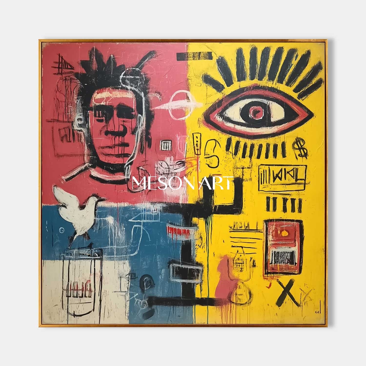 Buy Street Art Pop Canvas Basquiat Inspired Abstract Graffiti Painting