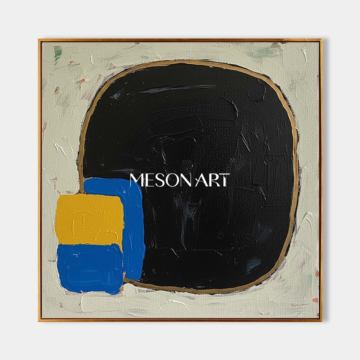 Black Abstract Geometric Framed Canvas Dining Room Wall Art Decor Buy