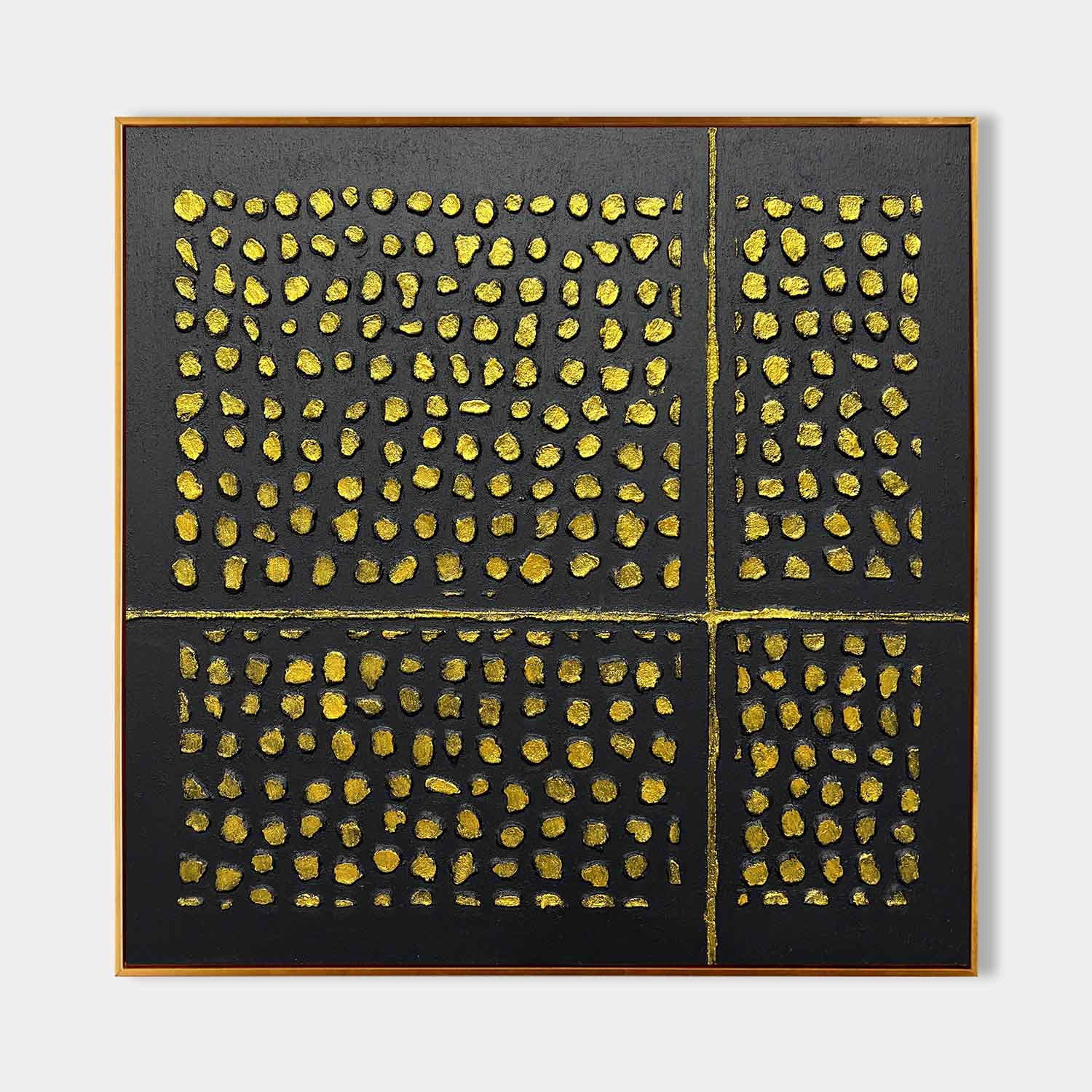 Black and Gold Abstract Canvas Wall Art Black and Gold Texture Painting Black and Gold Minimalist Art for Sale