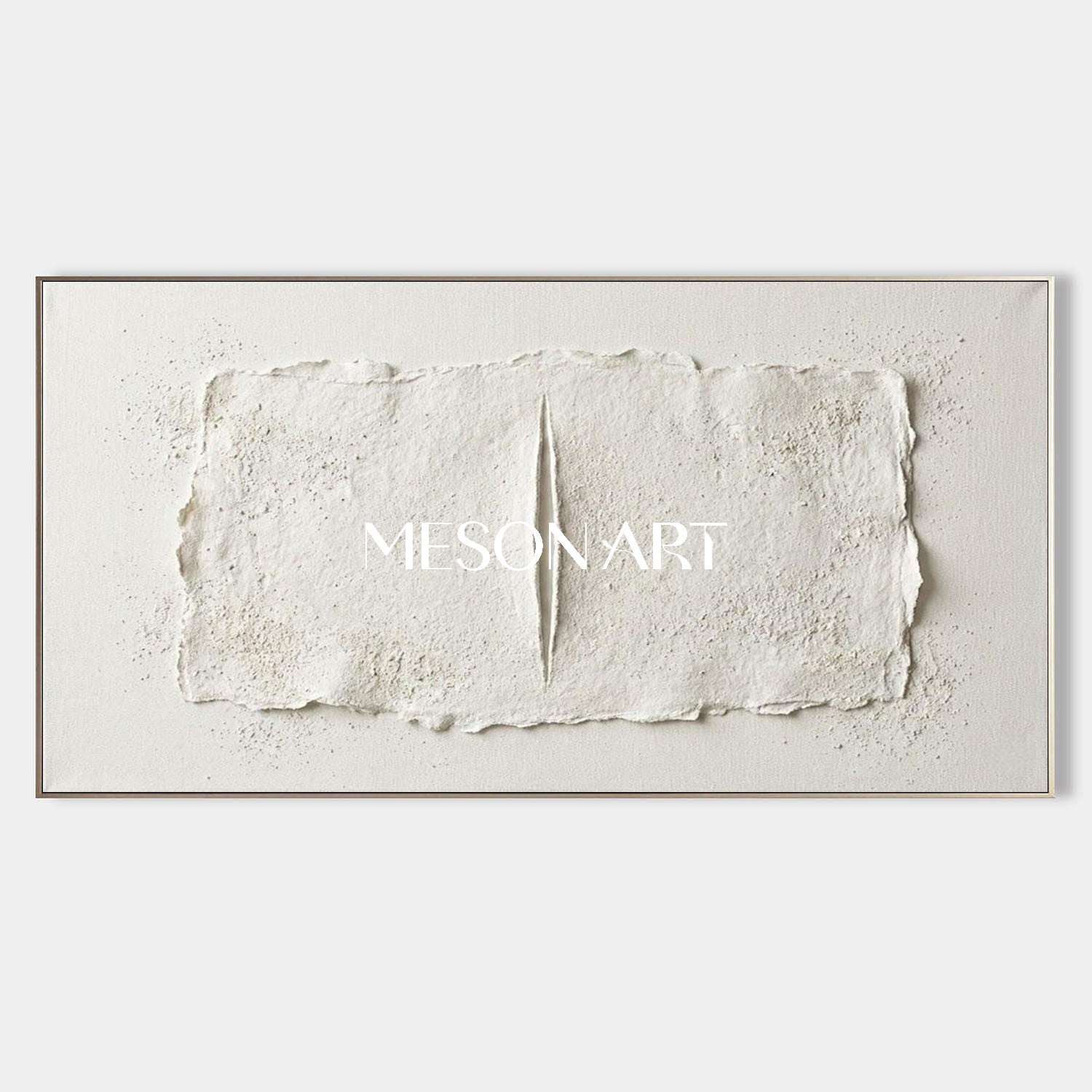 Large Floating Abstract Plaster Art, Textured Canvas For Home Office, Wabi-Sabi Wall Painting Decor