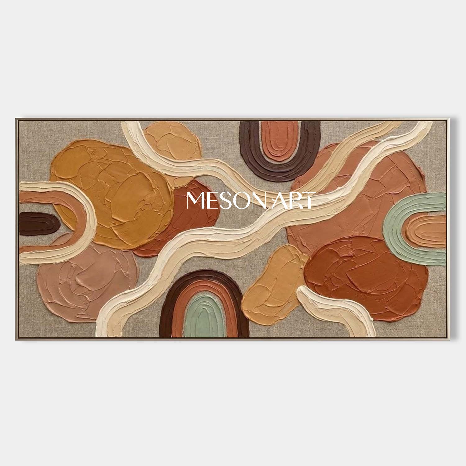 Modern Bohemian Minimalist Painting Abstract Linear Wall Art Decoration for Bedroom