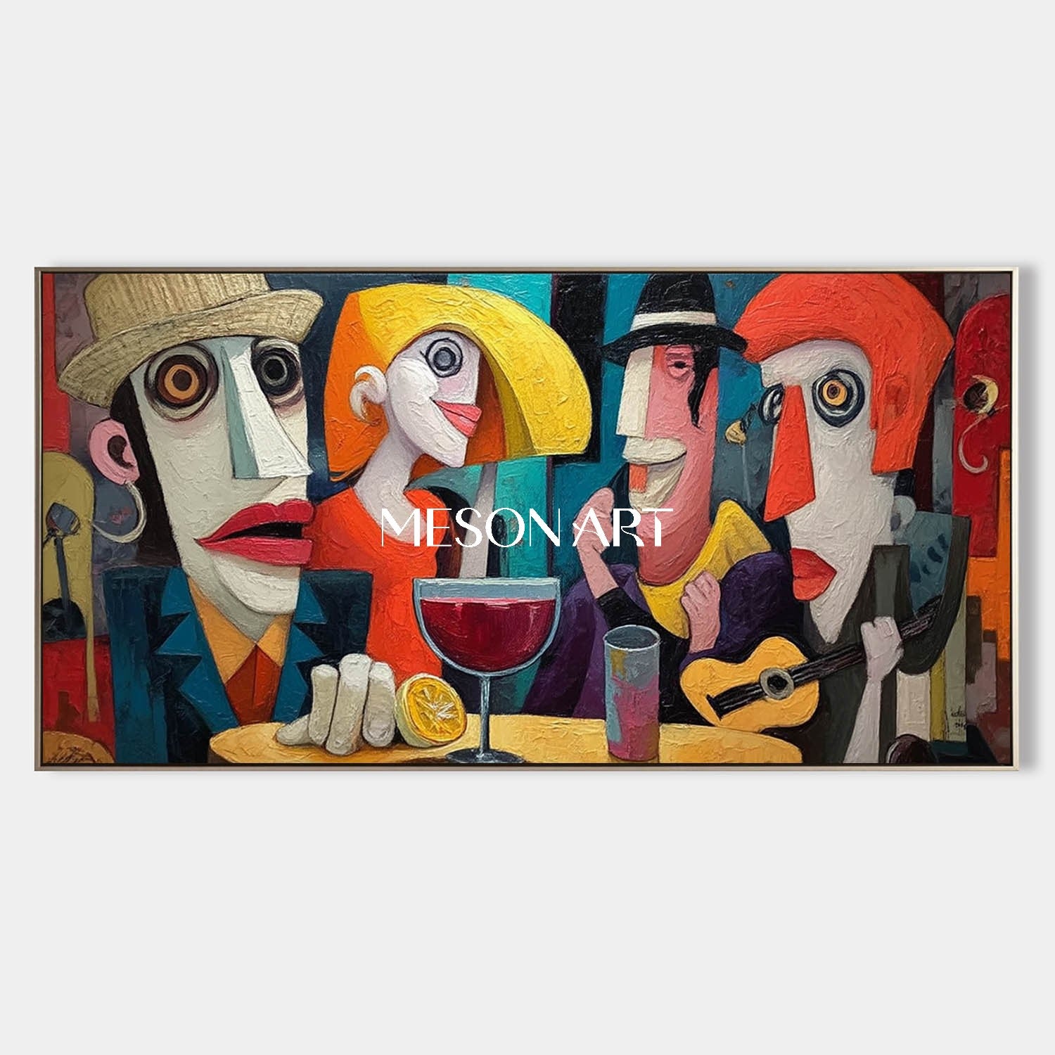 ポップアート肖像画 リビングルームやホテルのロビーに、ポップアートで抽象的な肖像画を