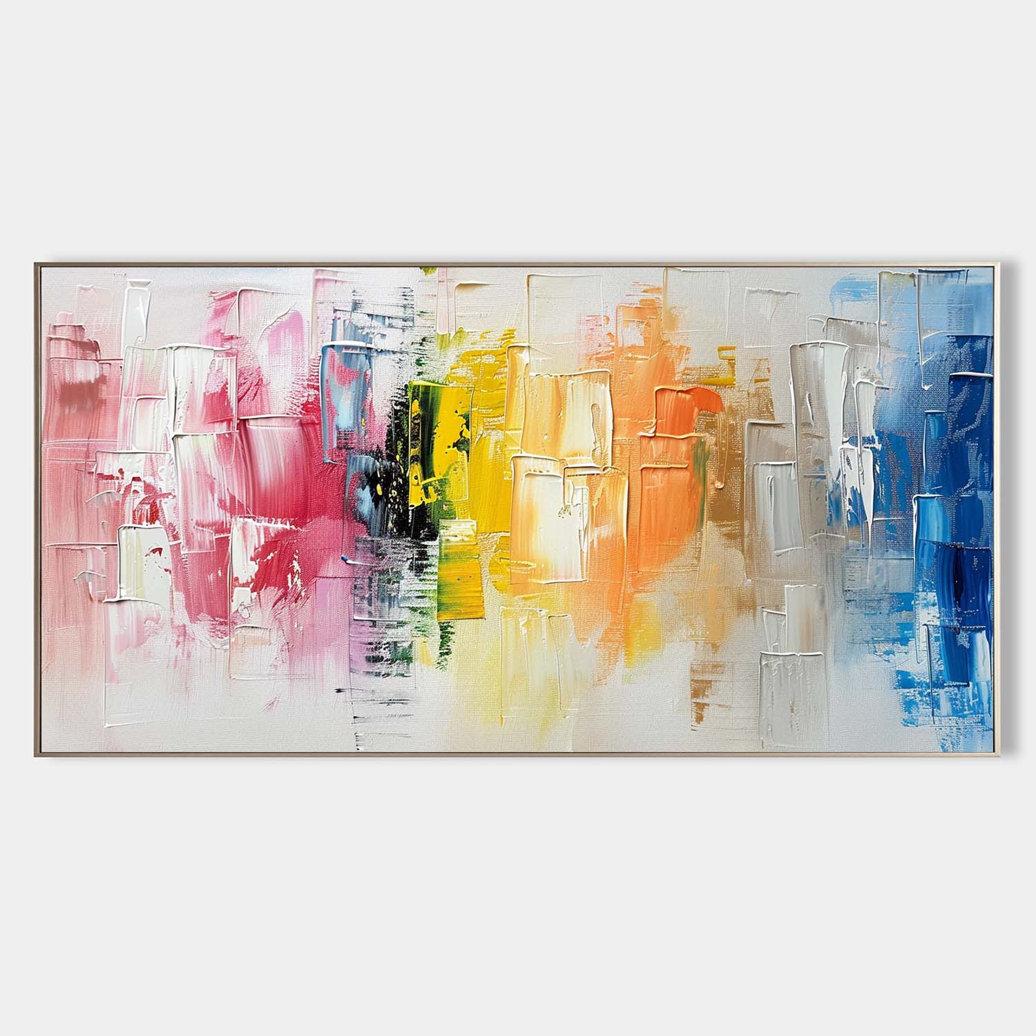 Large colorful abstract texture painting Colorful urban texture canvas wall art decoration