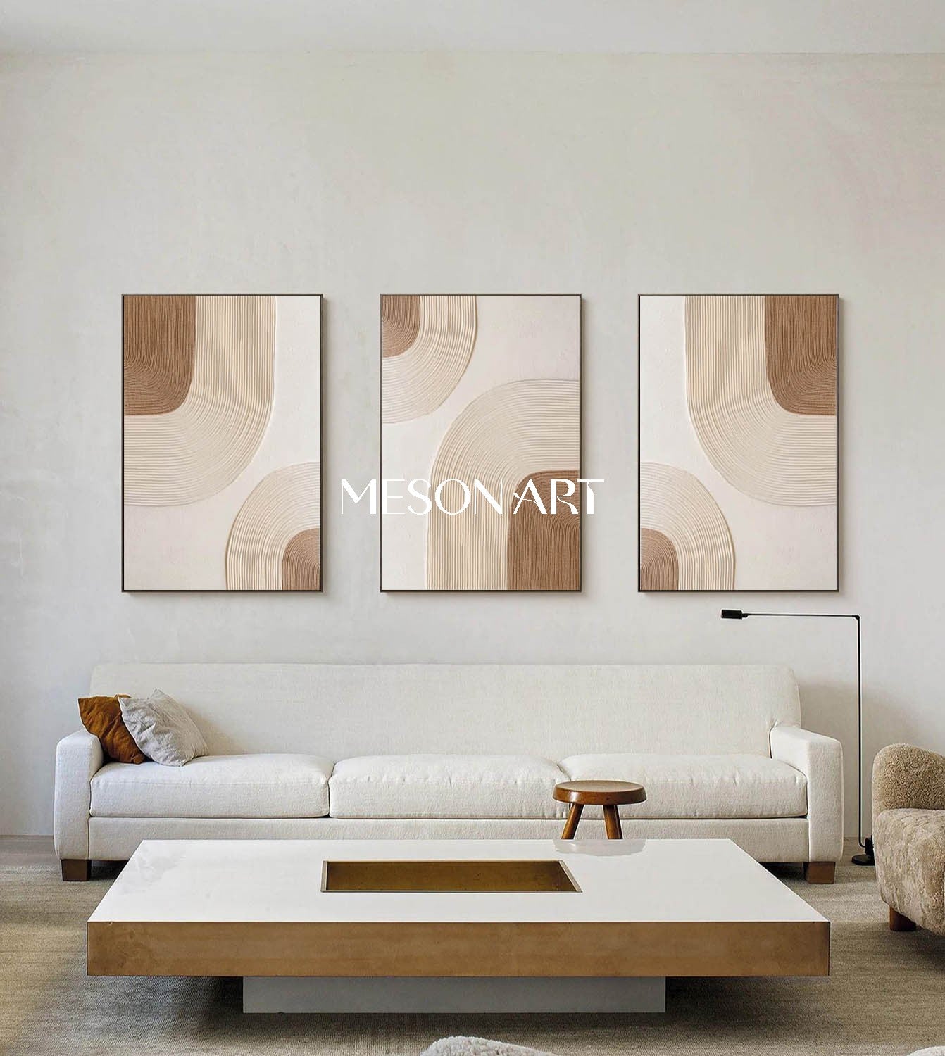 3-Piece Bohemian Wall Art – Abstract Textured Canvas for Modern Homes