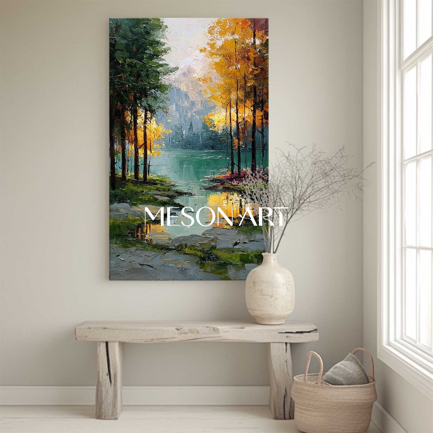 Large Autumn Landscape Canvas Art Perfect for Living Room Wall Art