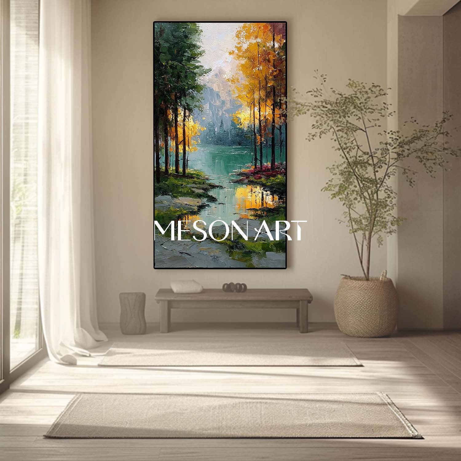 Large Autumn Landscape Canvas Art Perfect for Living Room Wall Art