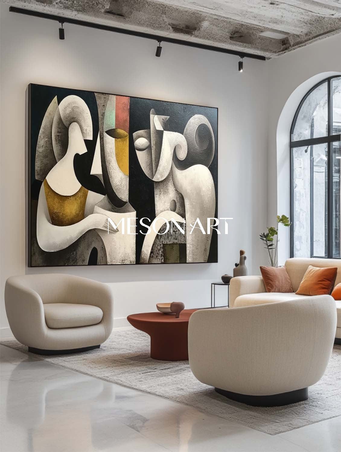 Shop Modern Abstract Figurative Art in Neutral Tones for Home Office