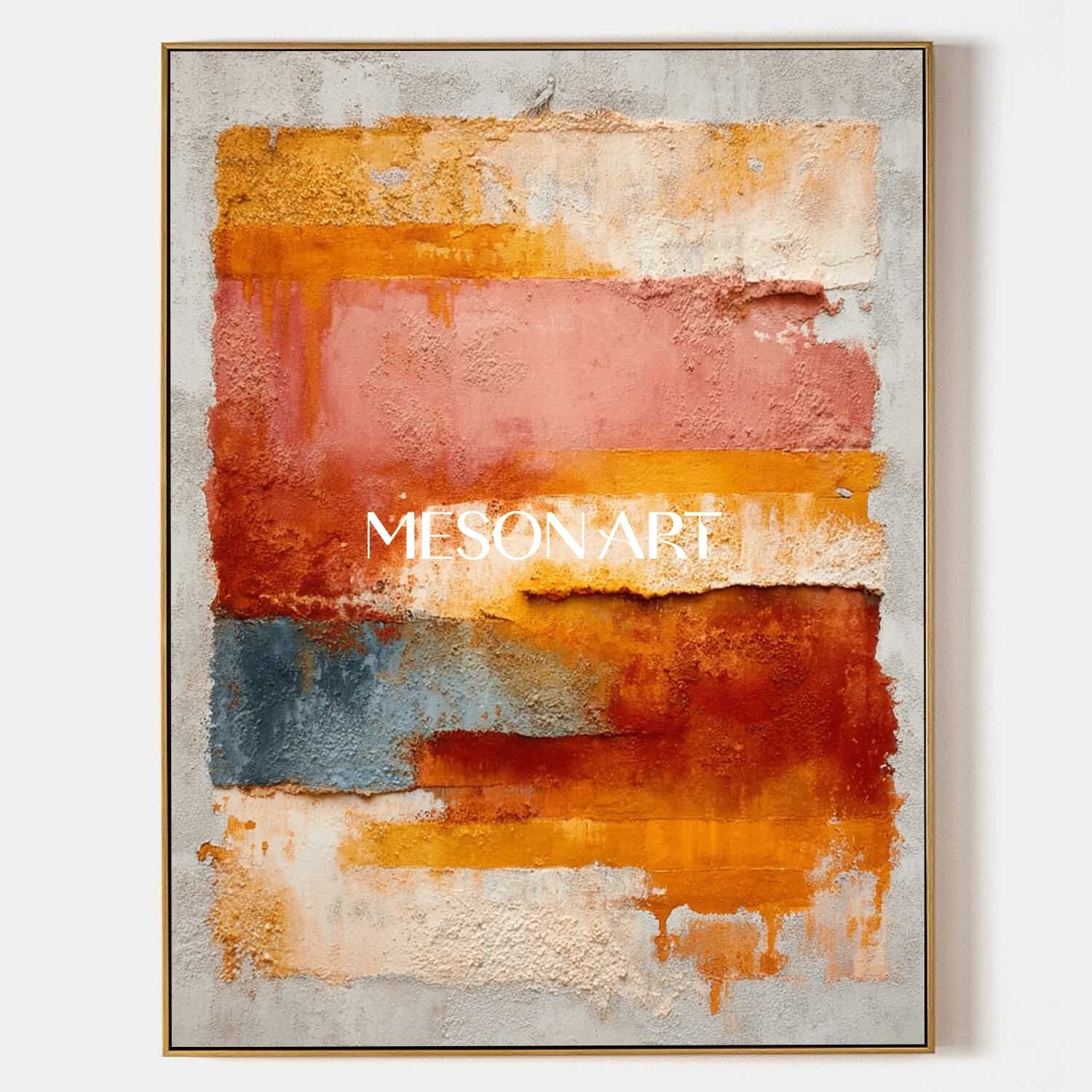 Fall Home Decor Wall Art Oversized Autumn Colors Abstract Painting