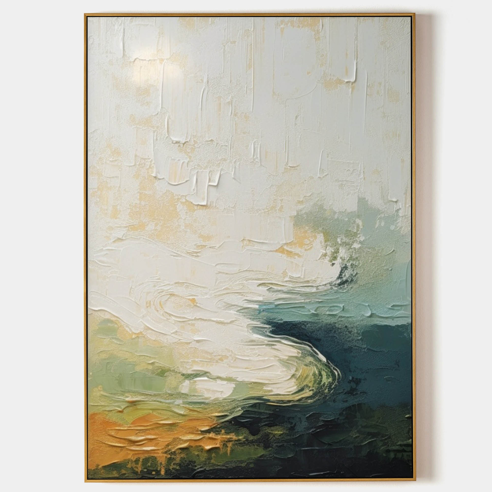 Beige Minimalist Abstract Oil Painting Beige Abstract Art on Canvas Beige Abstract Textured Wall Art