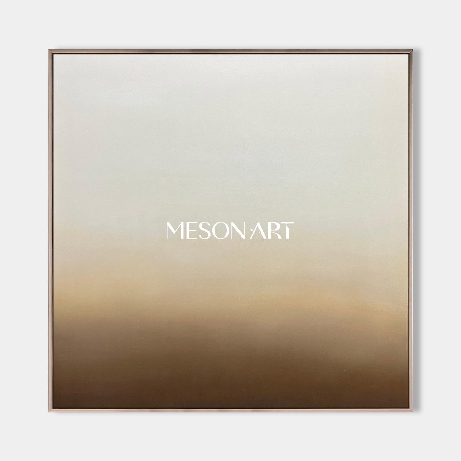 Gray and Brown Abstract Art Medieval Gray White and Brown Minimalist Abstract Canvas Wall Decor