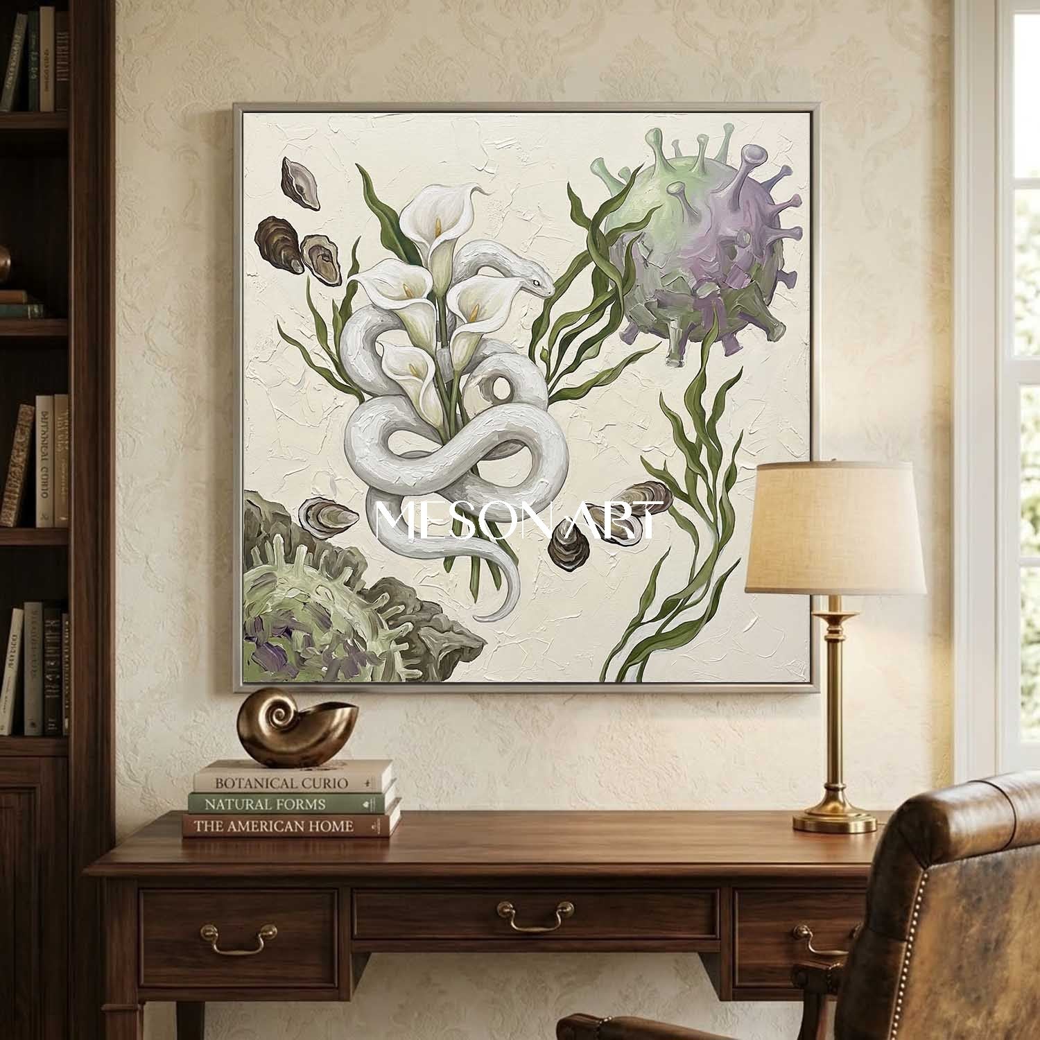 Creamy White Handmade Serene Calla Lily Canvas Art Spa Retreat Wall Decor