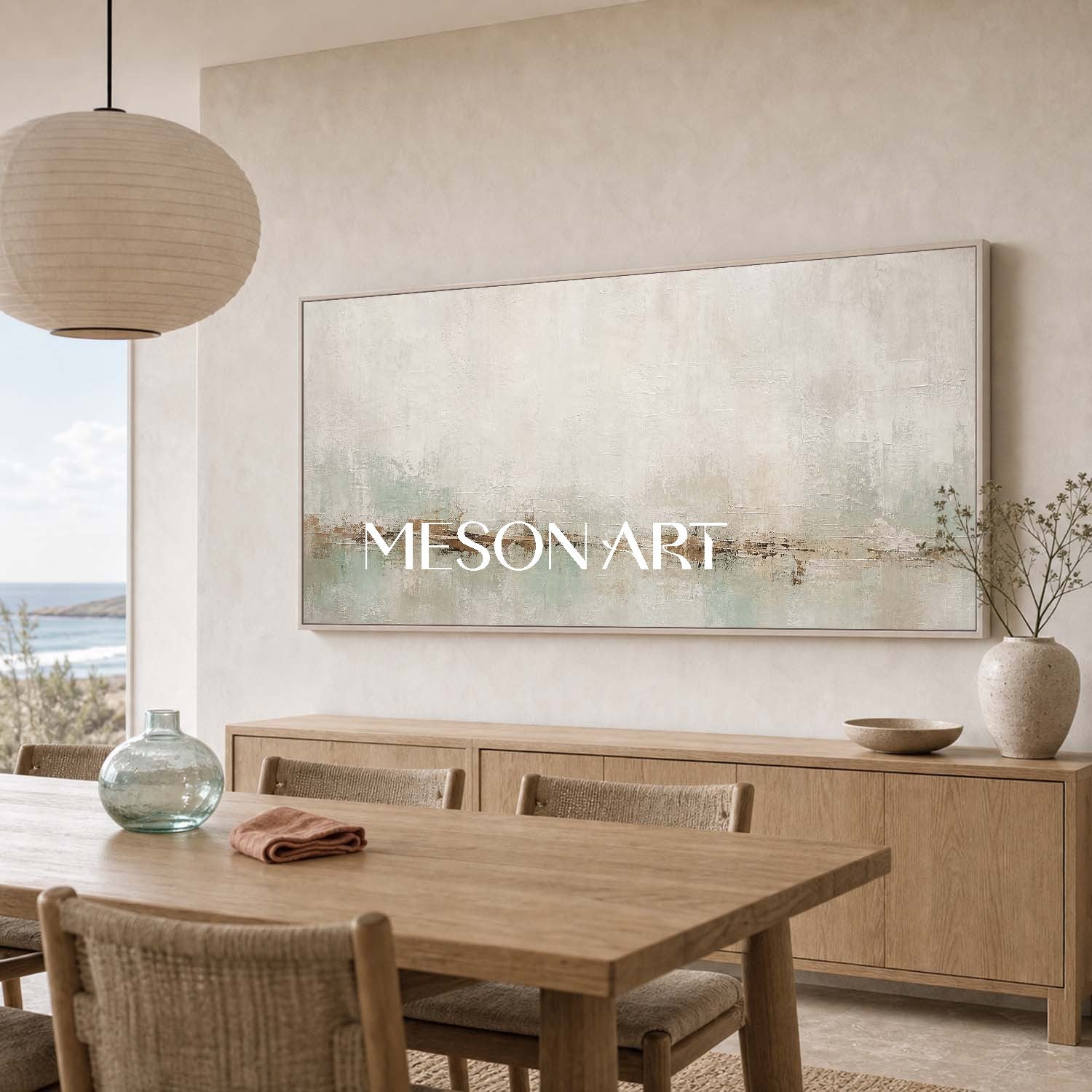 Wabi Sabi Abstract Wall Art Minimalist Beige Gray Painting For Modern Living Room Bedroom Decor
