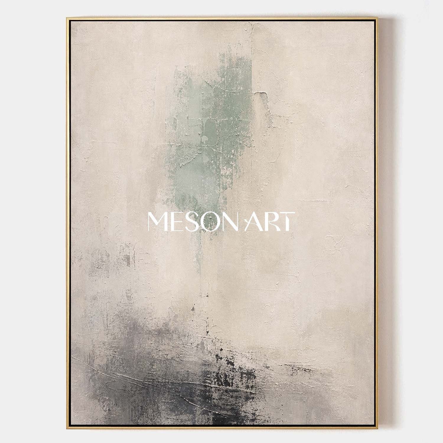 Wabi Sabi Abstract Canvas Art With Soft Textured Brushwork For Modern Living Spaces