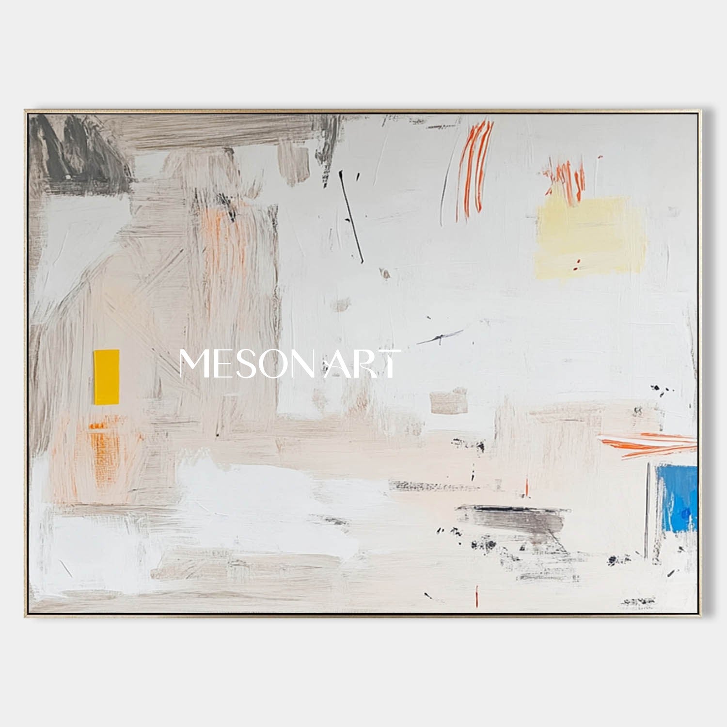 Modern Ivory White Abstract Canvas Art Ivory White Abstract Minimalist Canvas Wall Paintings for Sale