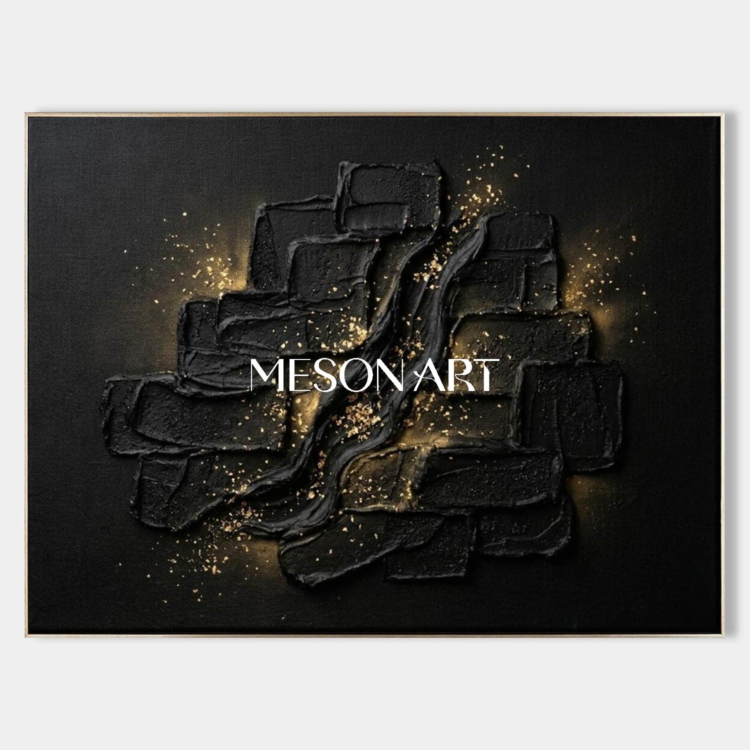 Executive Office Centerpiece, Living Room Statement Canvas, Meaningful Interior Fine Art, Framed Wabi-Sabi Painting.