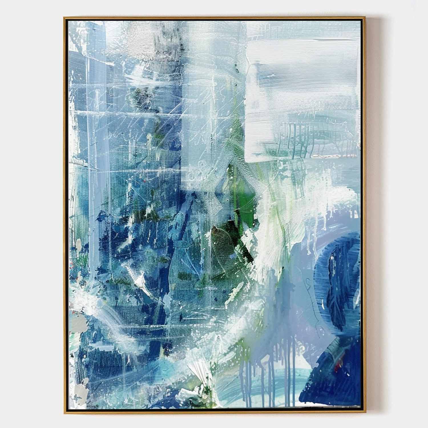 Blue and White Abstract Textures Paintings Blue and White Abstract Art Blue and White Abstract Canvas
Wall Art Decor
