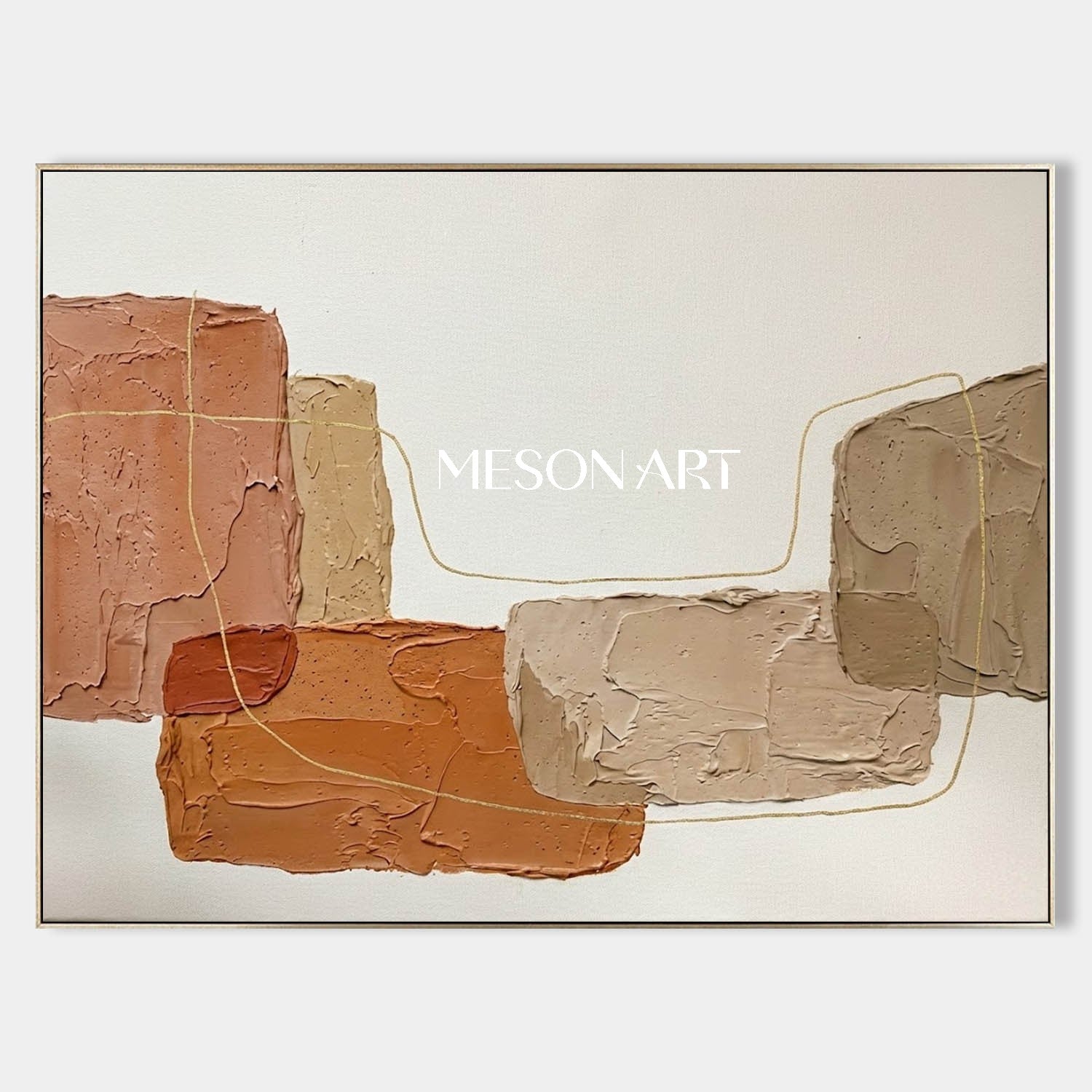 Terracotta Wall Art Earth Tone Abstract Art Southwestern Home Decor