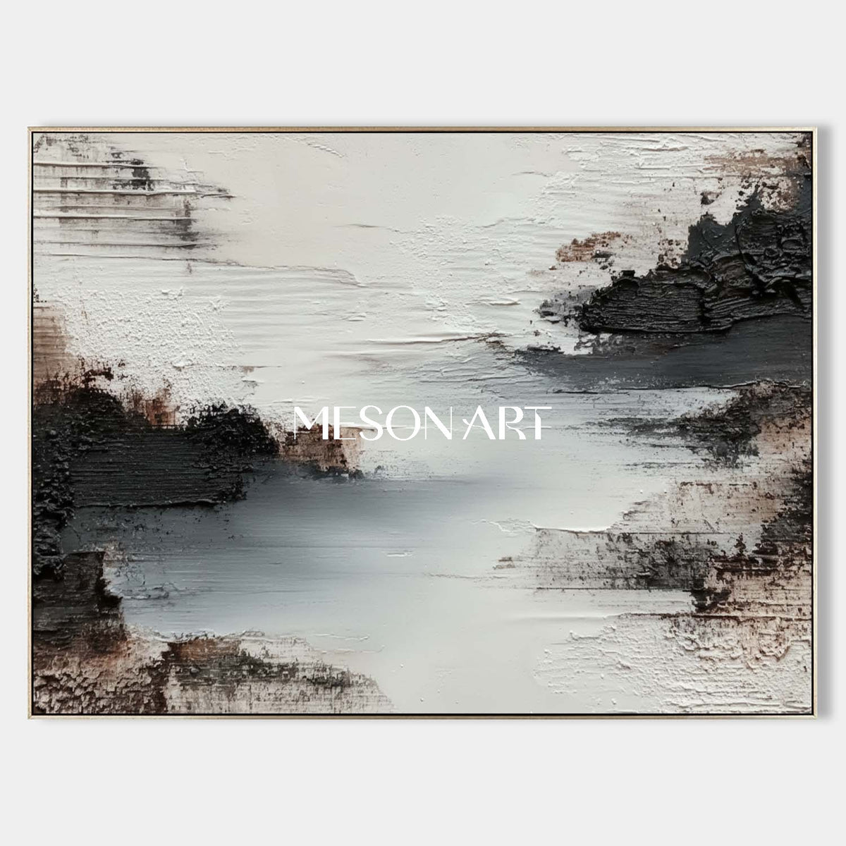 Oversized Wabi-Sabi Textured Oil Painting Abstract Wall Art On Sale