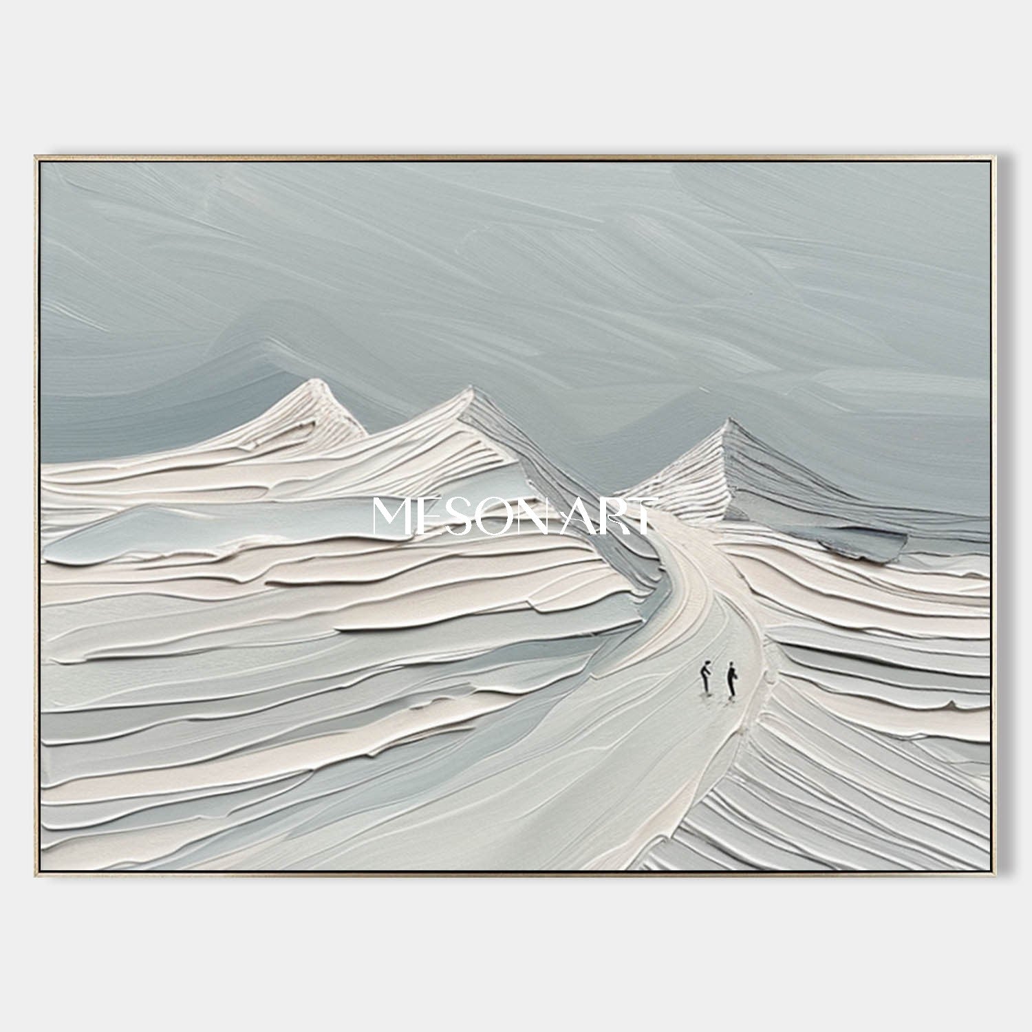 Winter Abstract Wall Art Impasto Snow Scene Painting Entryway Canvas