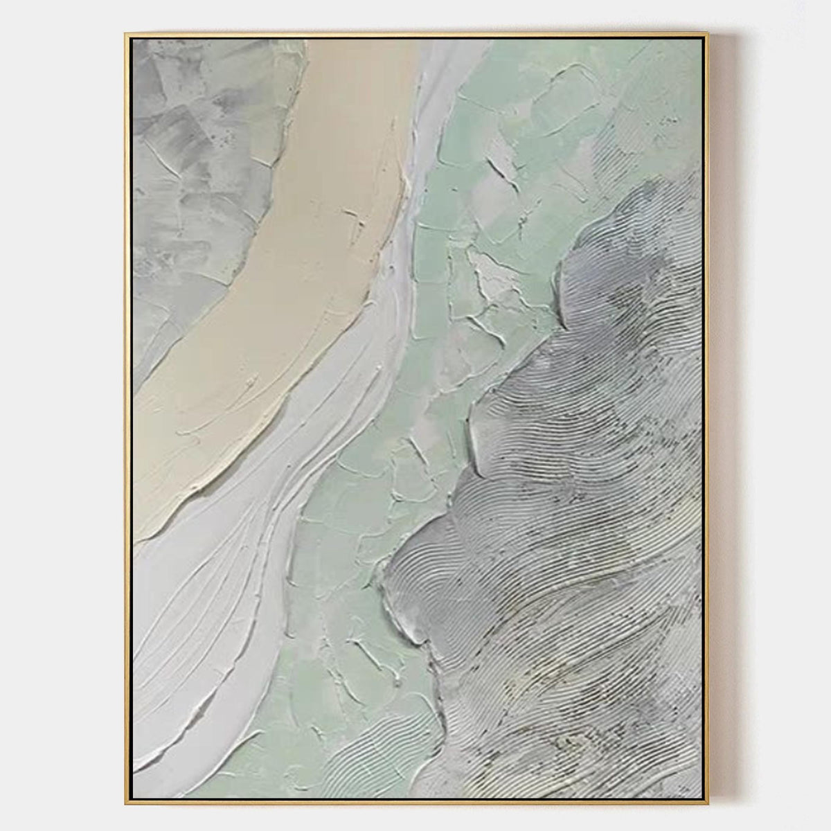 Gray Textured Abstract Canvas Painting Gray Art On Canvas Gray Texture ...