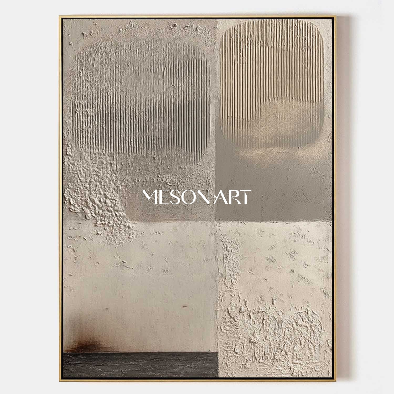 Handmade Textured Wabi-Sabi Minimalist Canvas Original Neutral Art