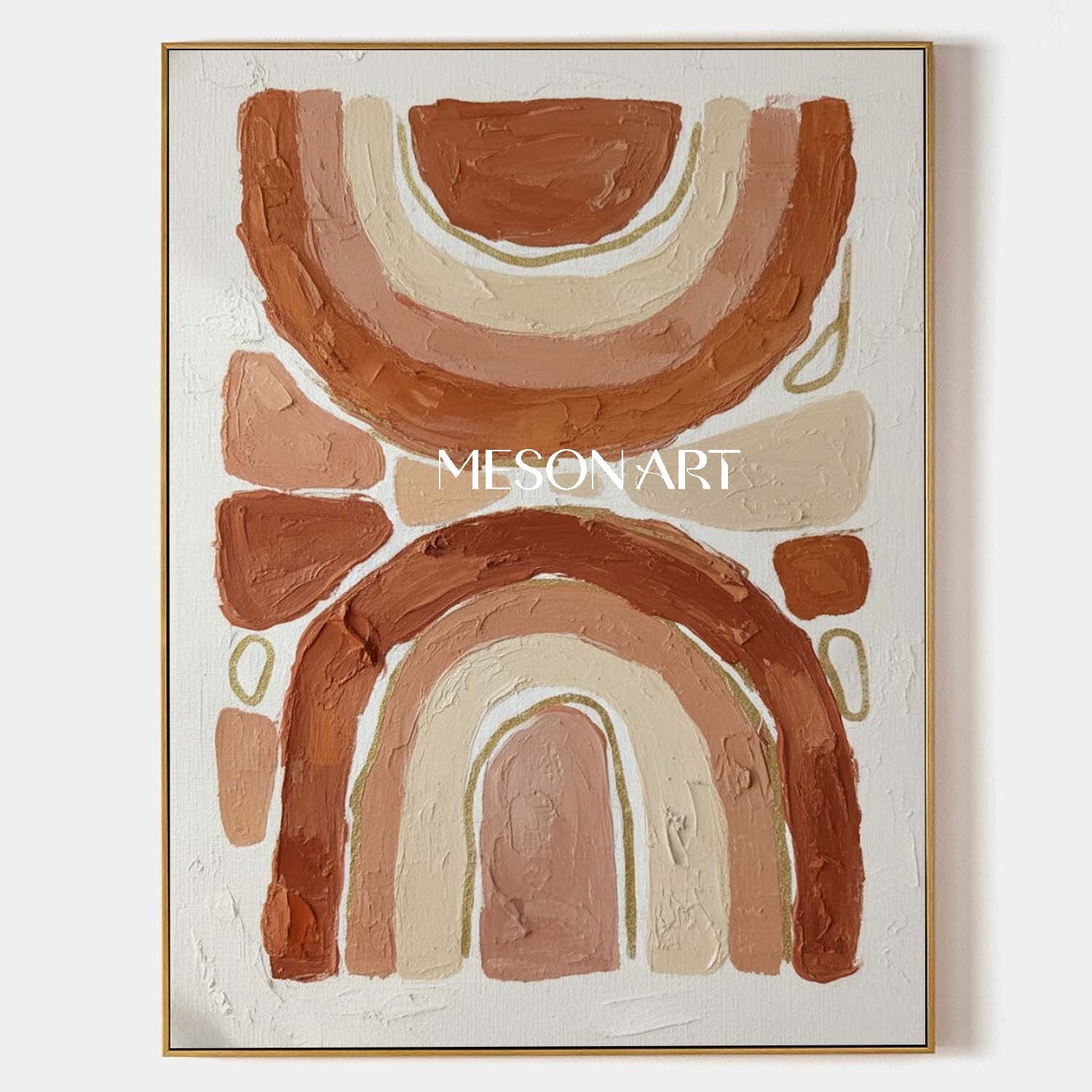 Boho Rainbow Wall Art Abstract Arch Wall Decor Geometric Canvas Painting