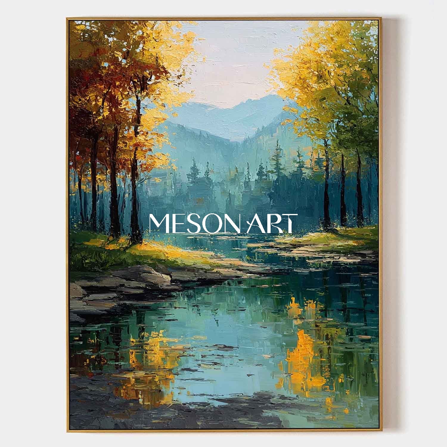 Vibrant Autumn Scene Canvas Unique Artwork for Your Living Room Walls