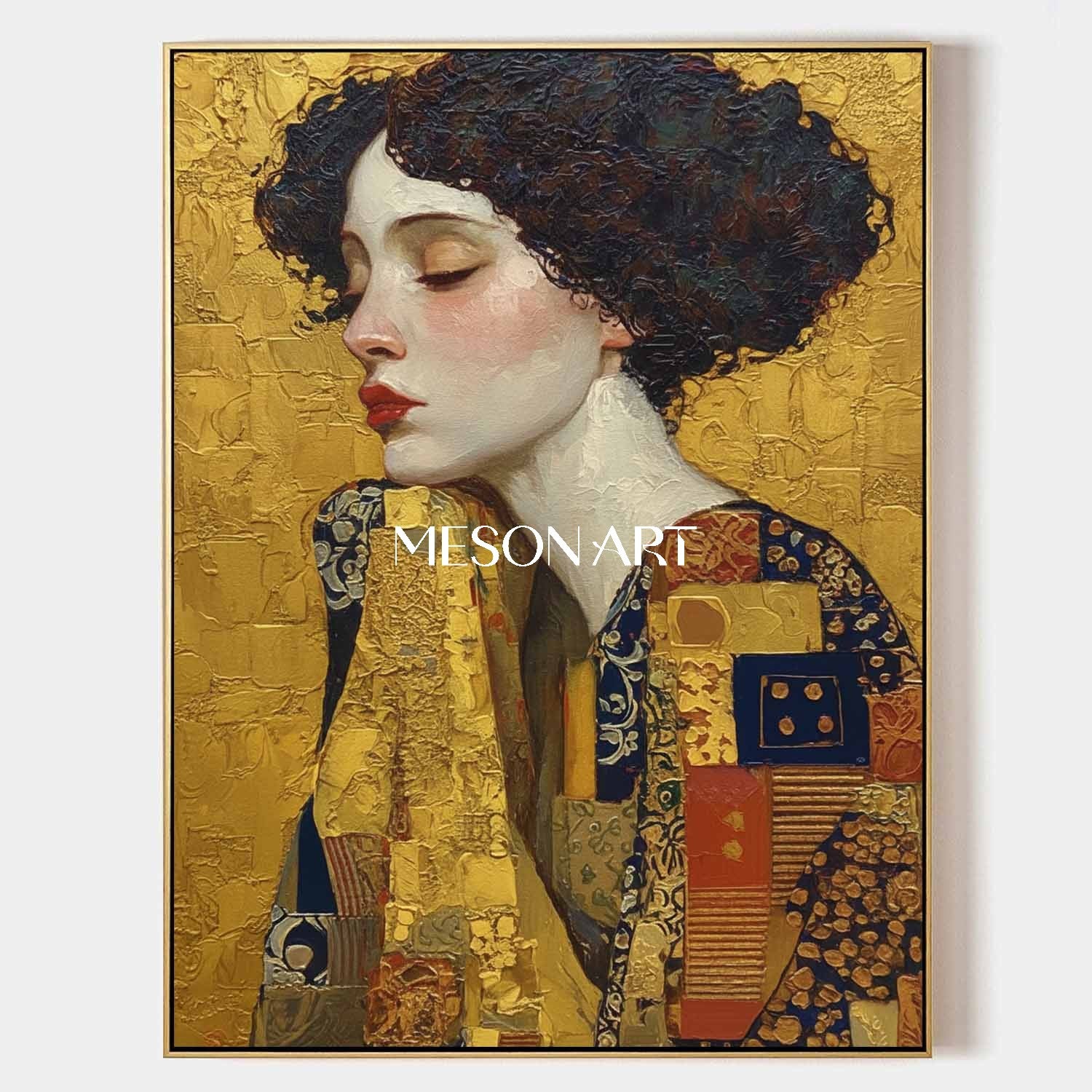 Contemporary Art Hand Painted Textured Large Framed Canvas Bedroom