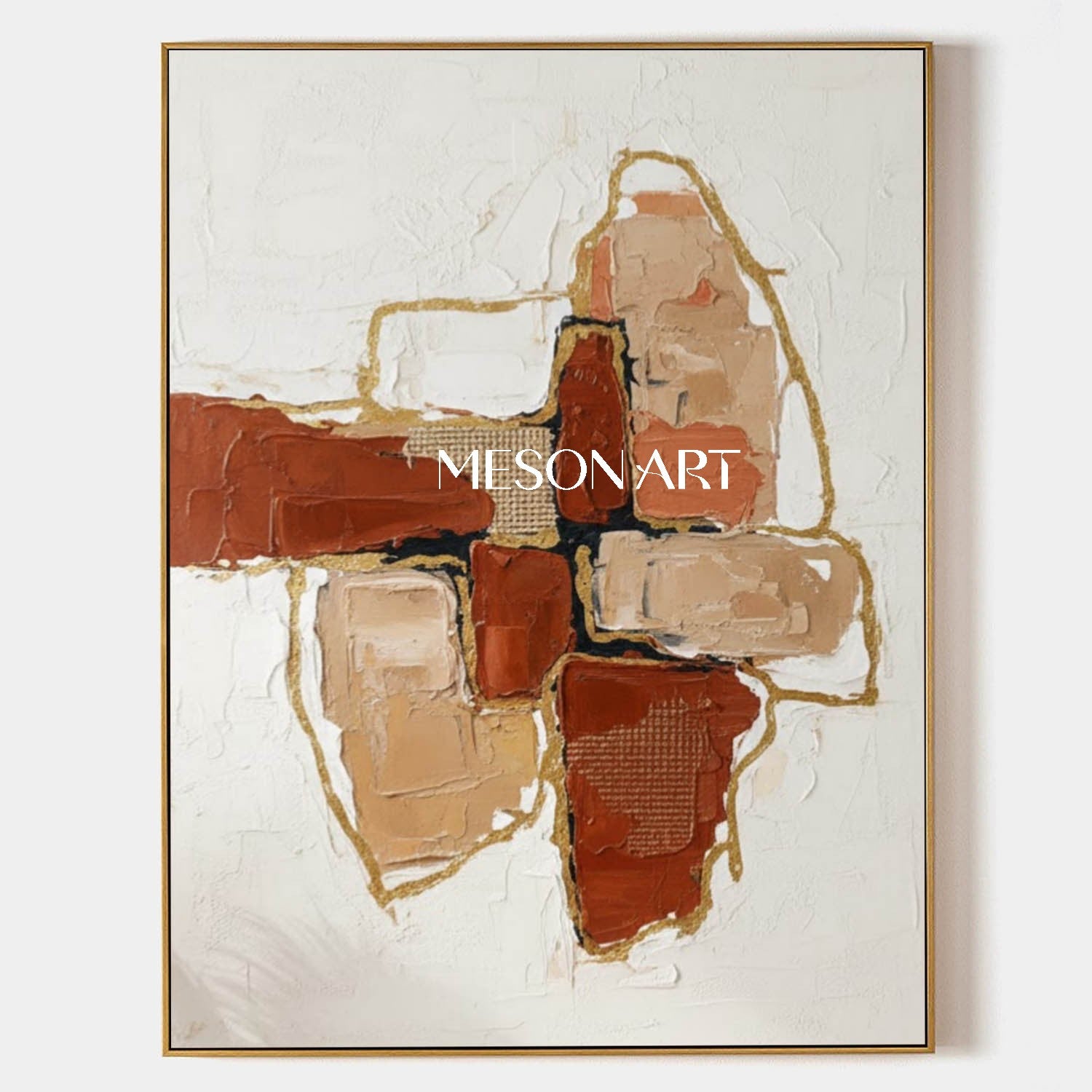 Organic Modern Art Neutral Abstract Canvas Paintings Minimalist Boho Art