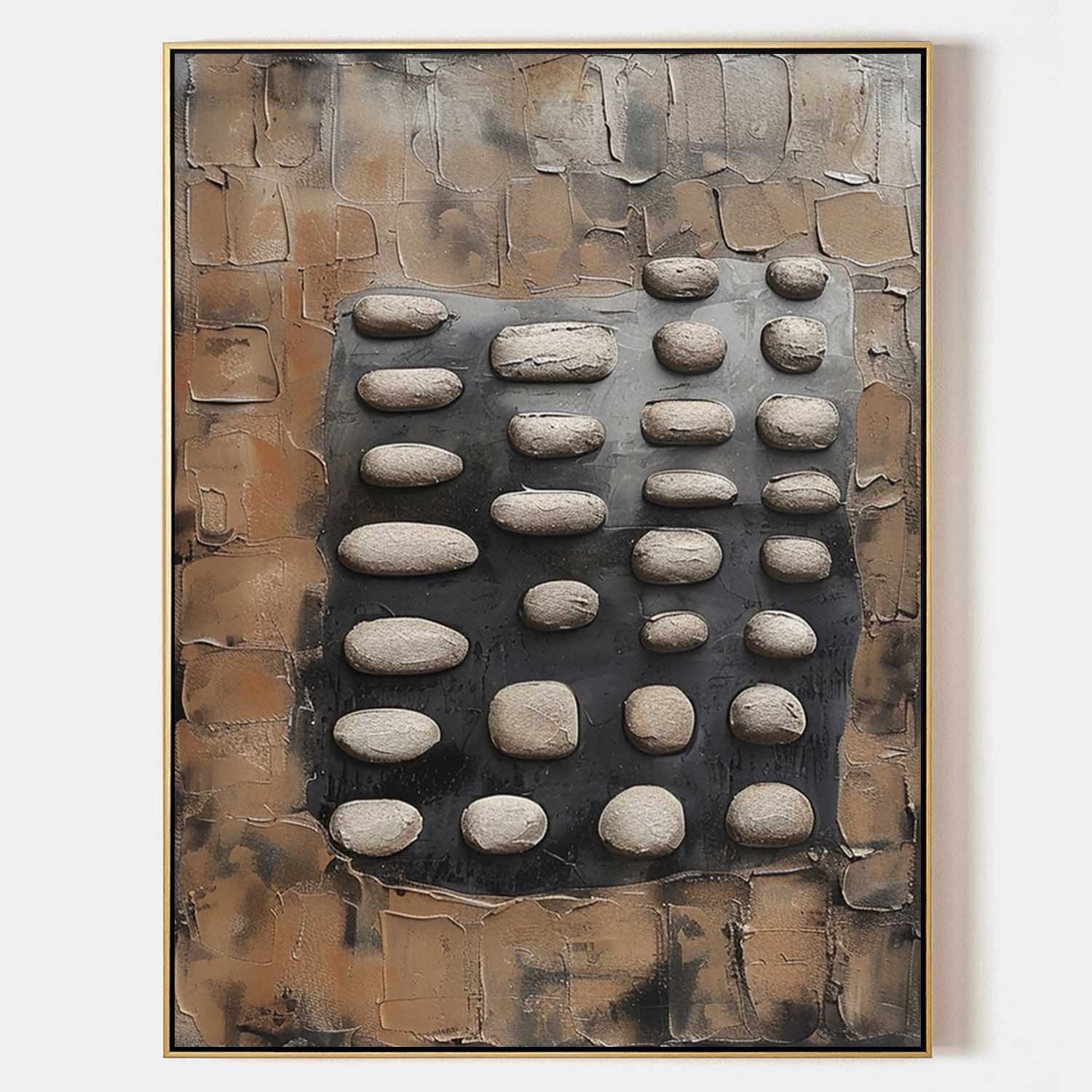 Large 3D Green and Grey Textured Painting Wabi-Sabi Art Green and Grey Abstract Wall Art